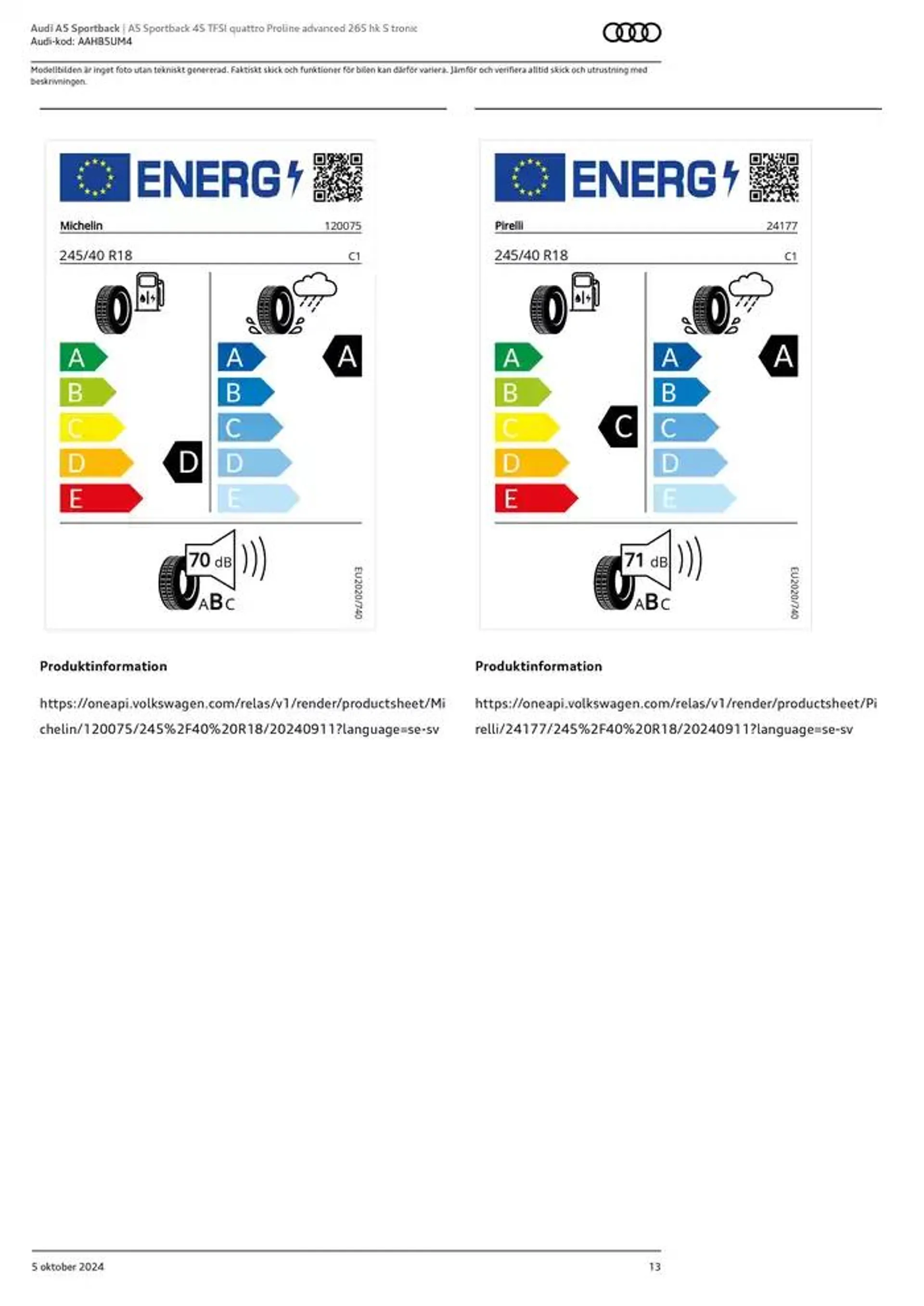 Audi A5 Sportback från 5 oktober till 5 oktober 2025 - Reklamblad sidor 13
