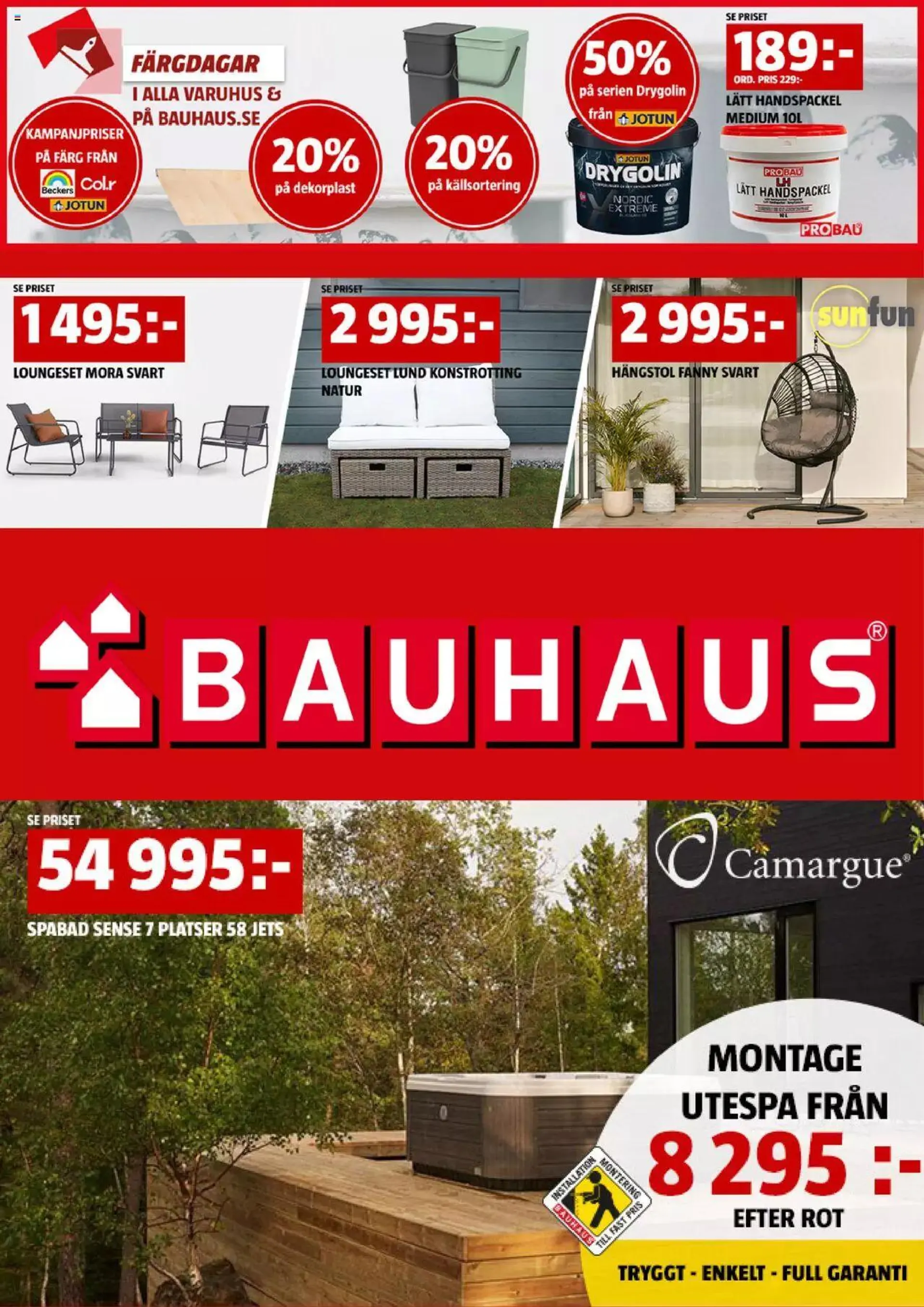 Bauhaus - erbjudanden från 18 mars till 24 mars 2024 - Reklamblad sidor 1
