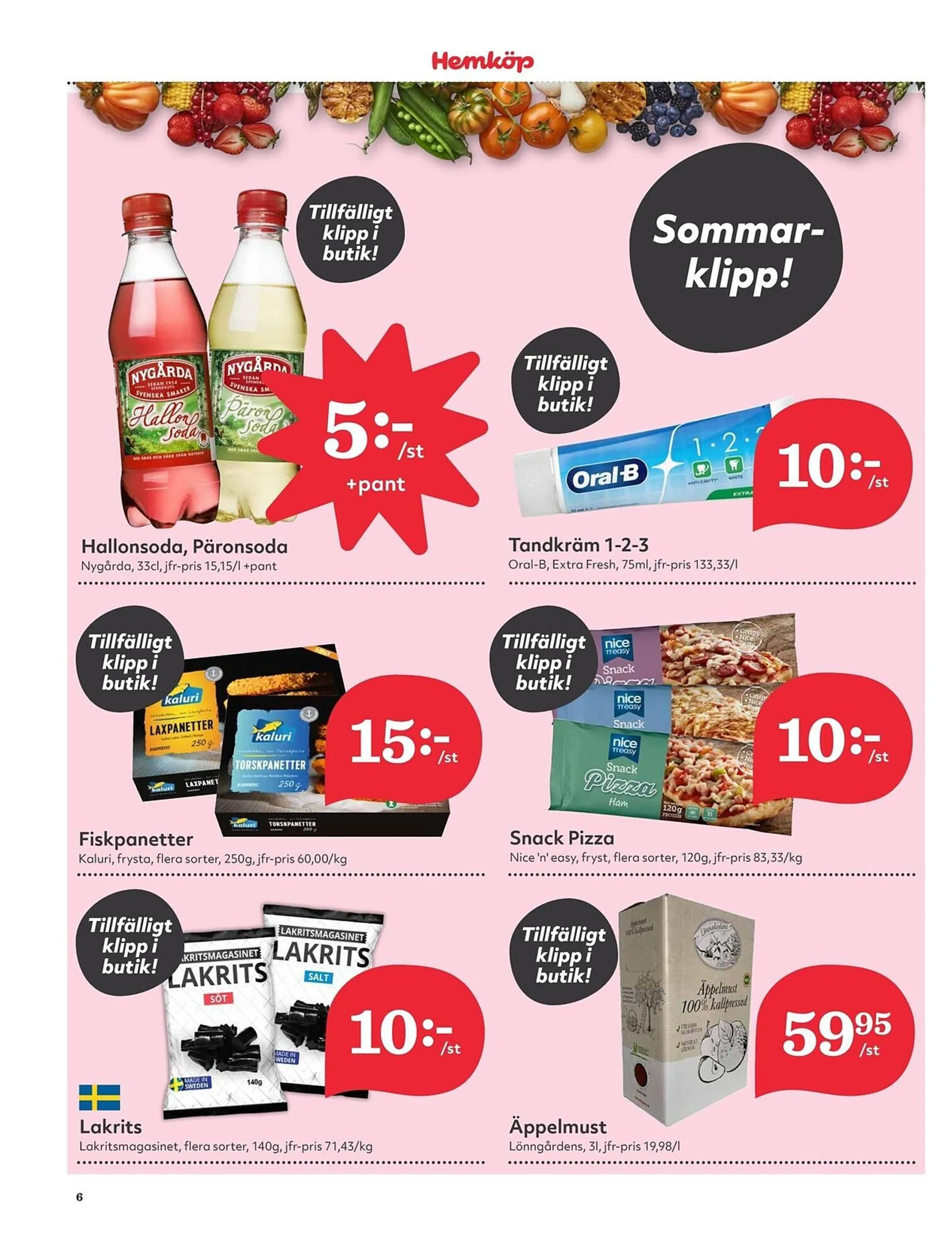 Hemköp reklamblad från 8 juli till 14 juli 2024 - Reklamblad sidor 6