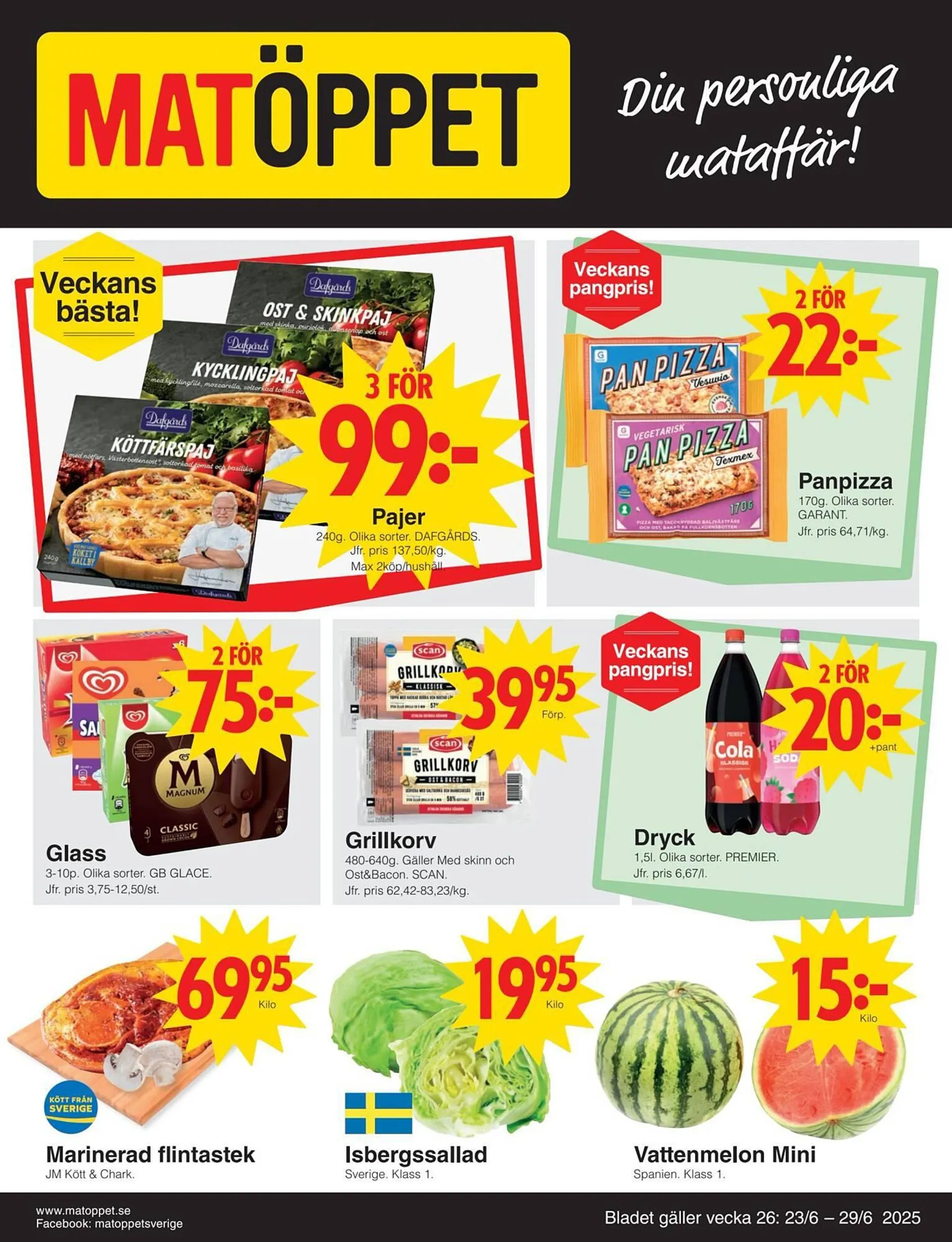 Matöppet reklamblad - 1