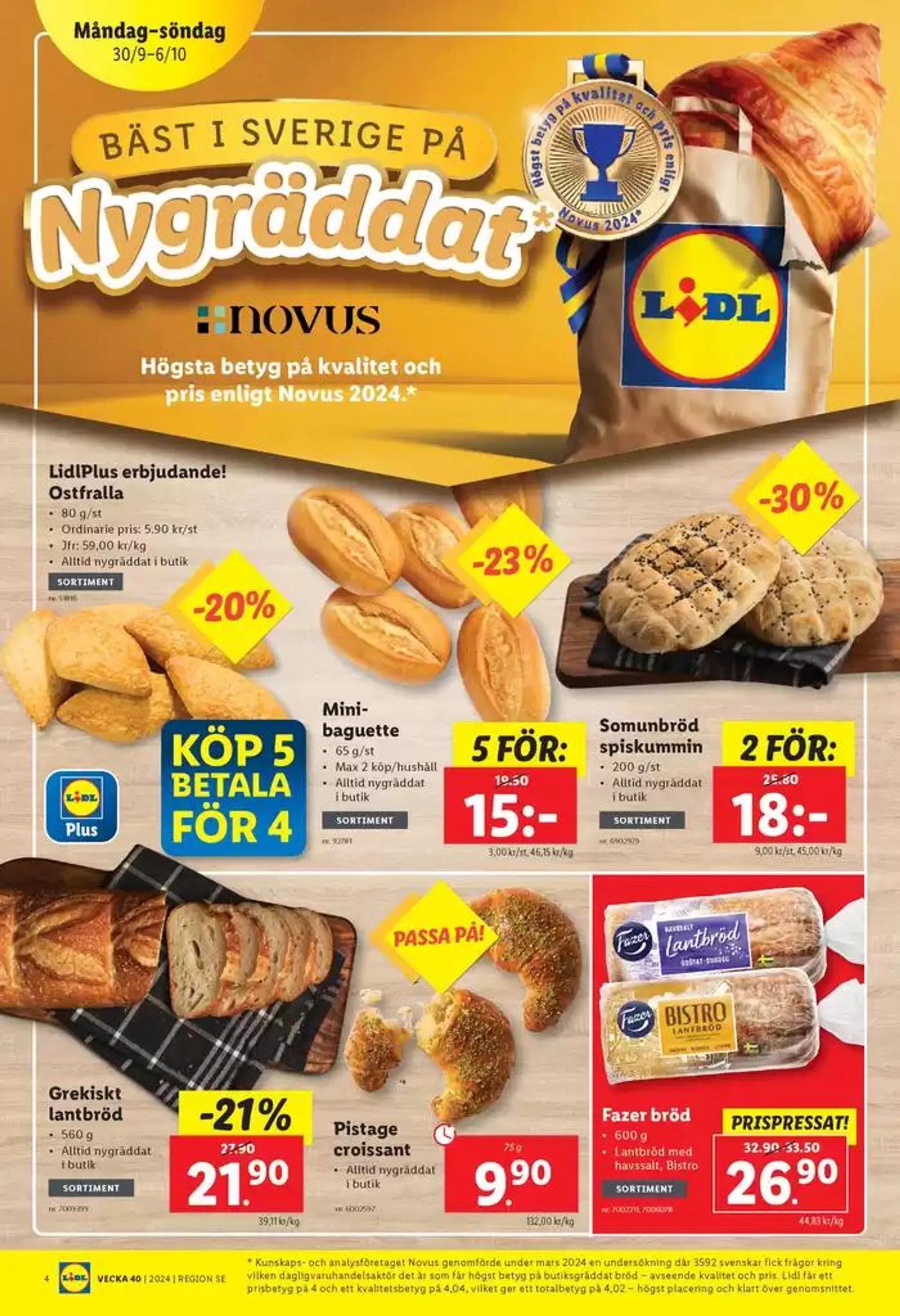 Nationell ERBJUDANDEN VECKA 40 från 30 september till 6 oktober 2024 - Reklamblad sidor 4