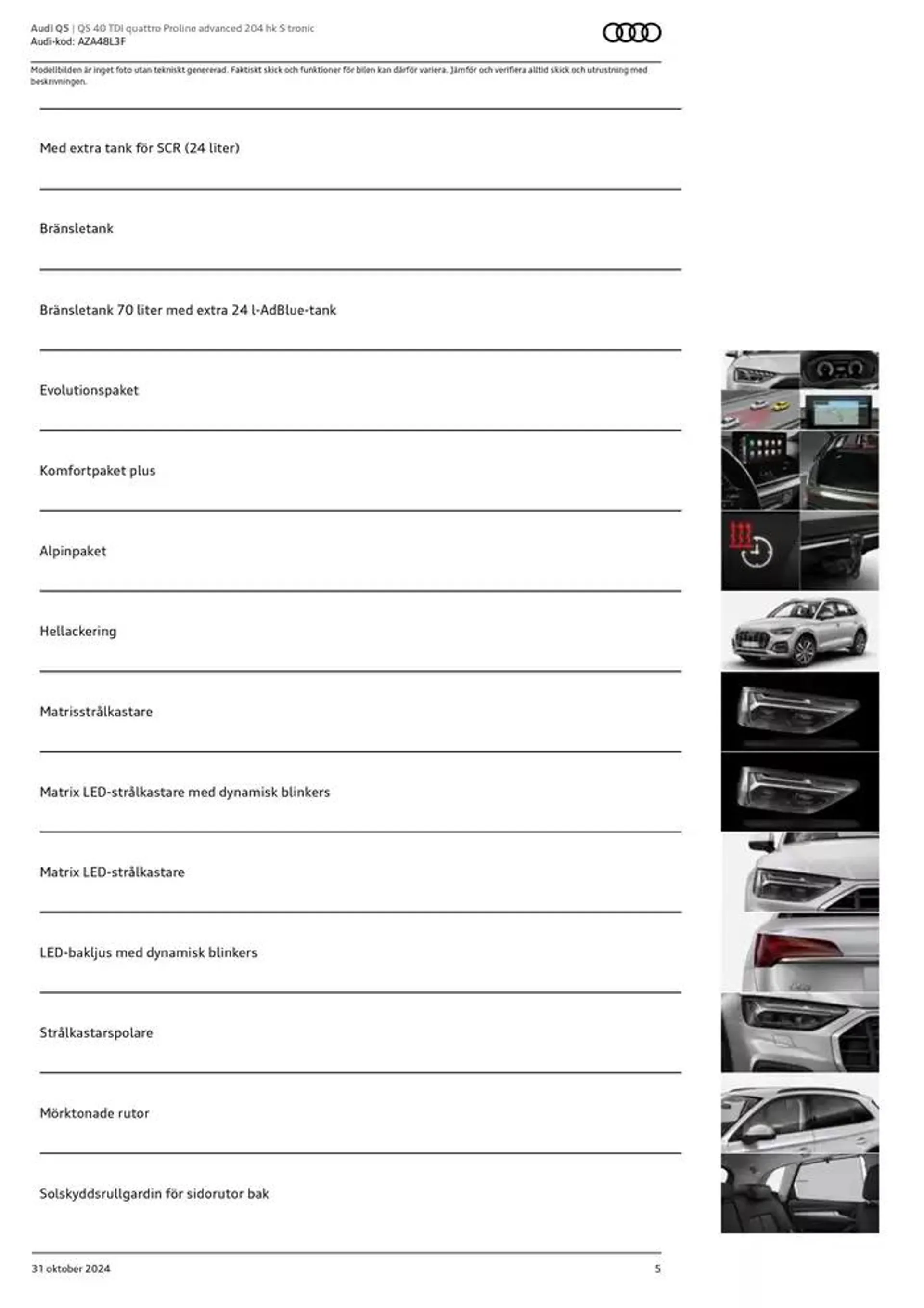 Audi Q5 från 31 oktober till 31 oktober 2025 - Reklamblad sidor 5