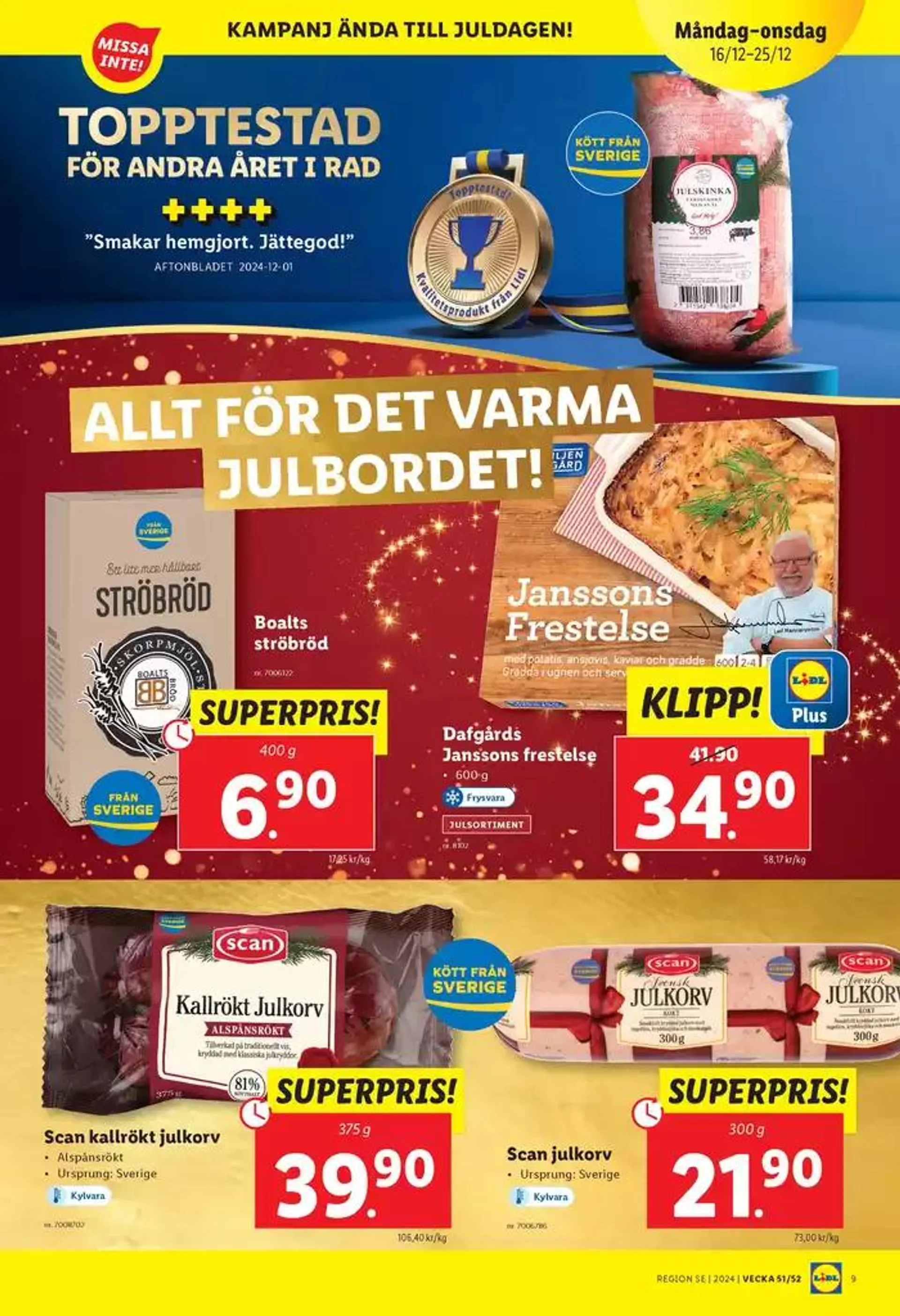 ERBJUDANDEN VECKA 51 från 16 december till 25 december 2024 - Reklamblad sidor 9