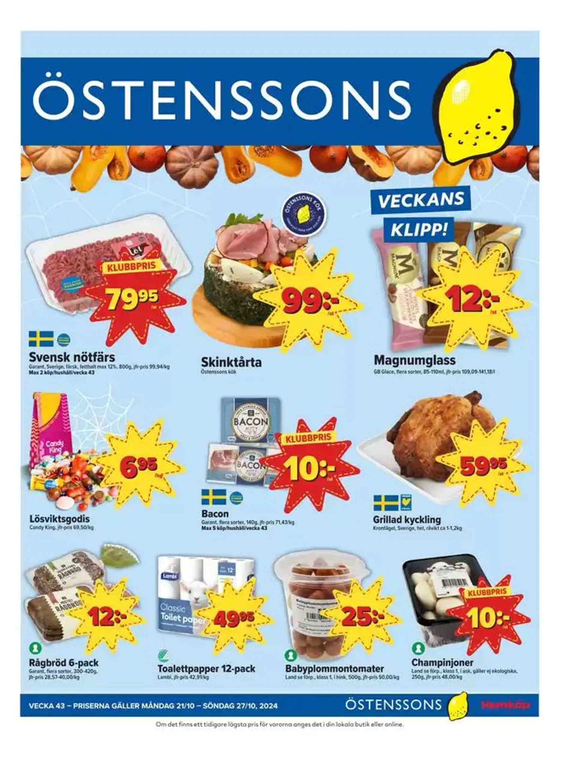 Östenssons reklambad från 20 oktober till 3 november 2024 - Reklamblad sidor 1