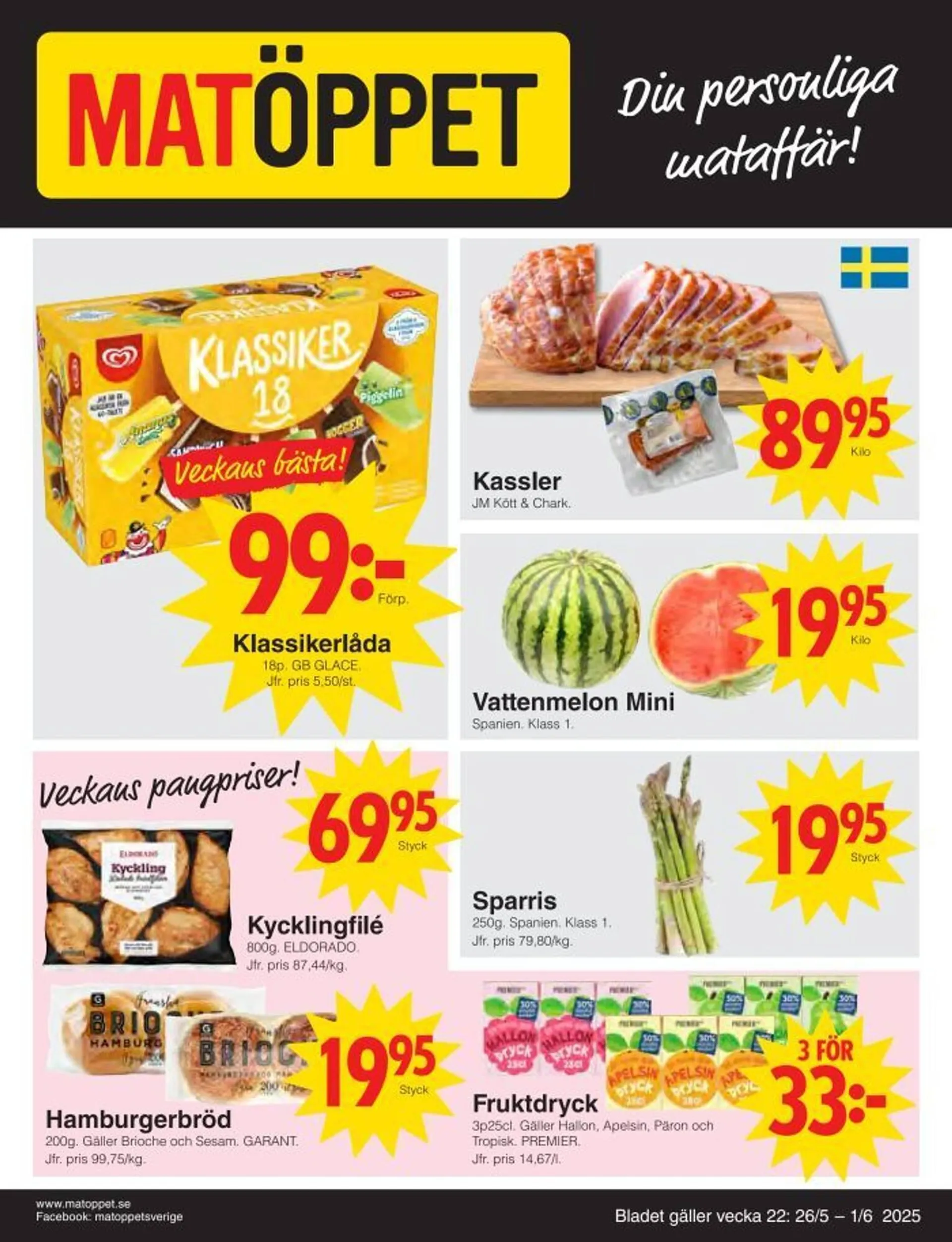 Matöppet reklamblad - 1