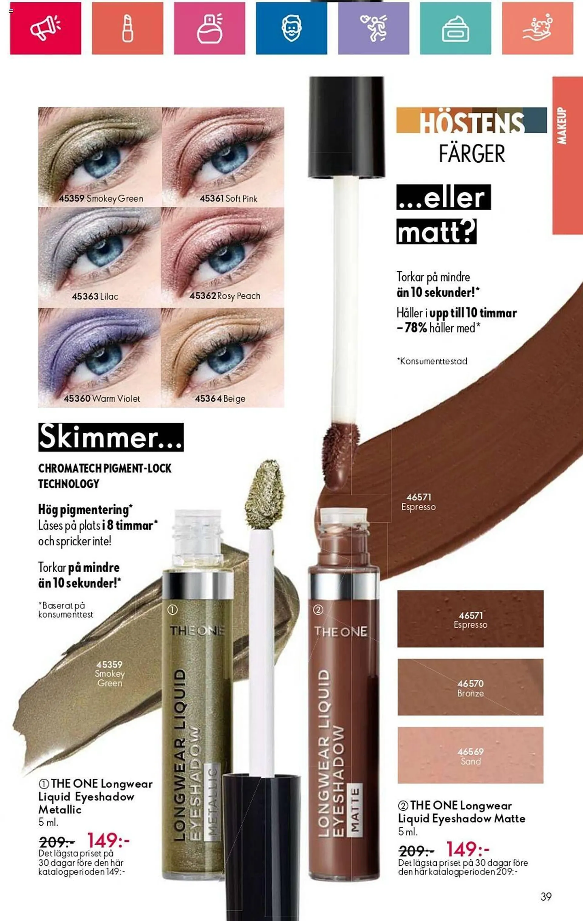 Oriflame reklamblad från 3 oktober till 23 oktober 2024 - Reklamblad sidor 39