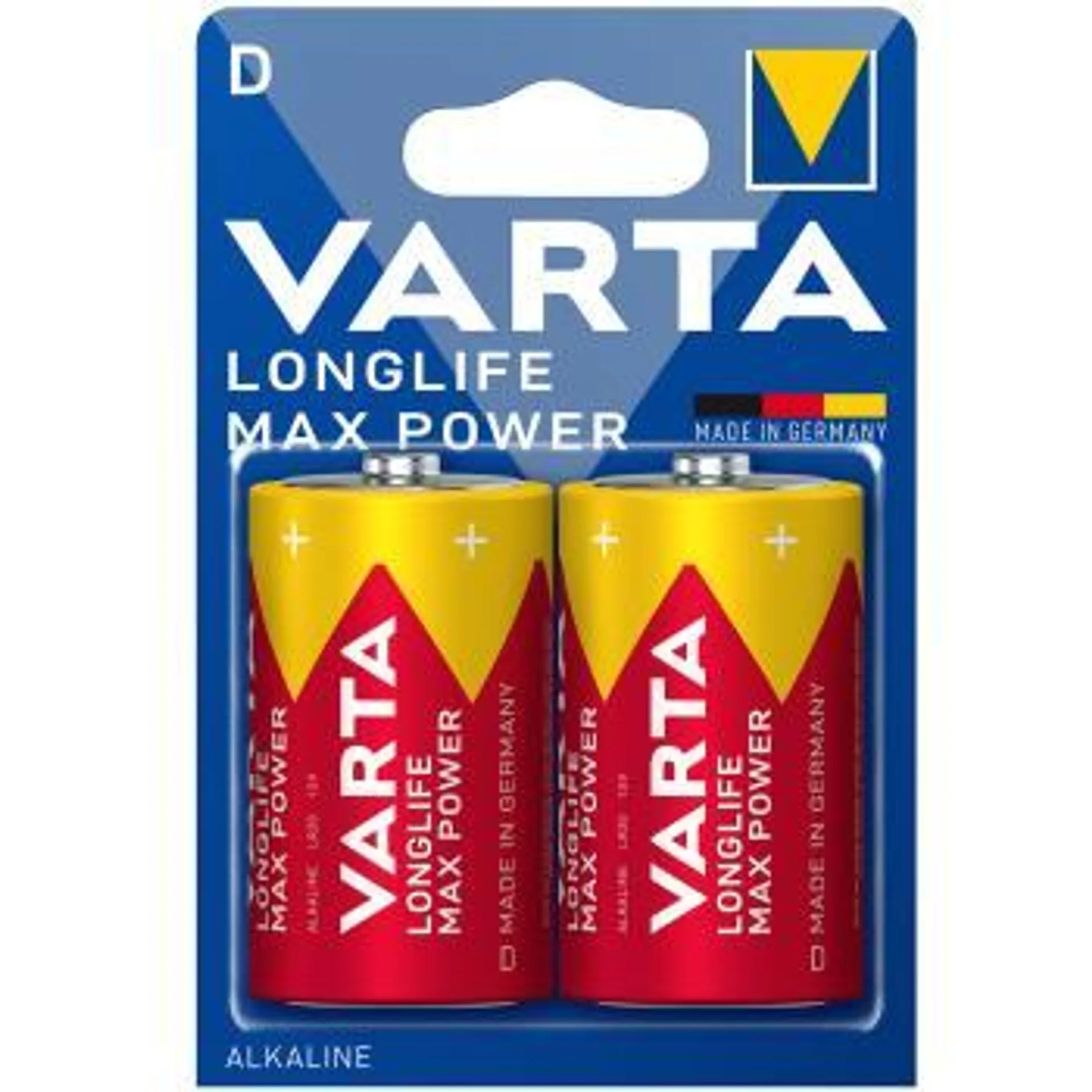 Varta: Longlife Max Power D / LR20 Batteri 2-pack