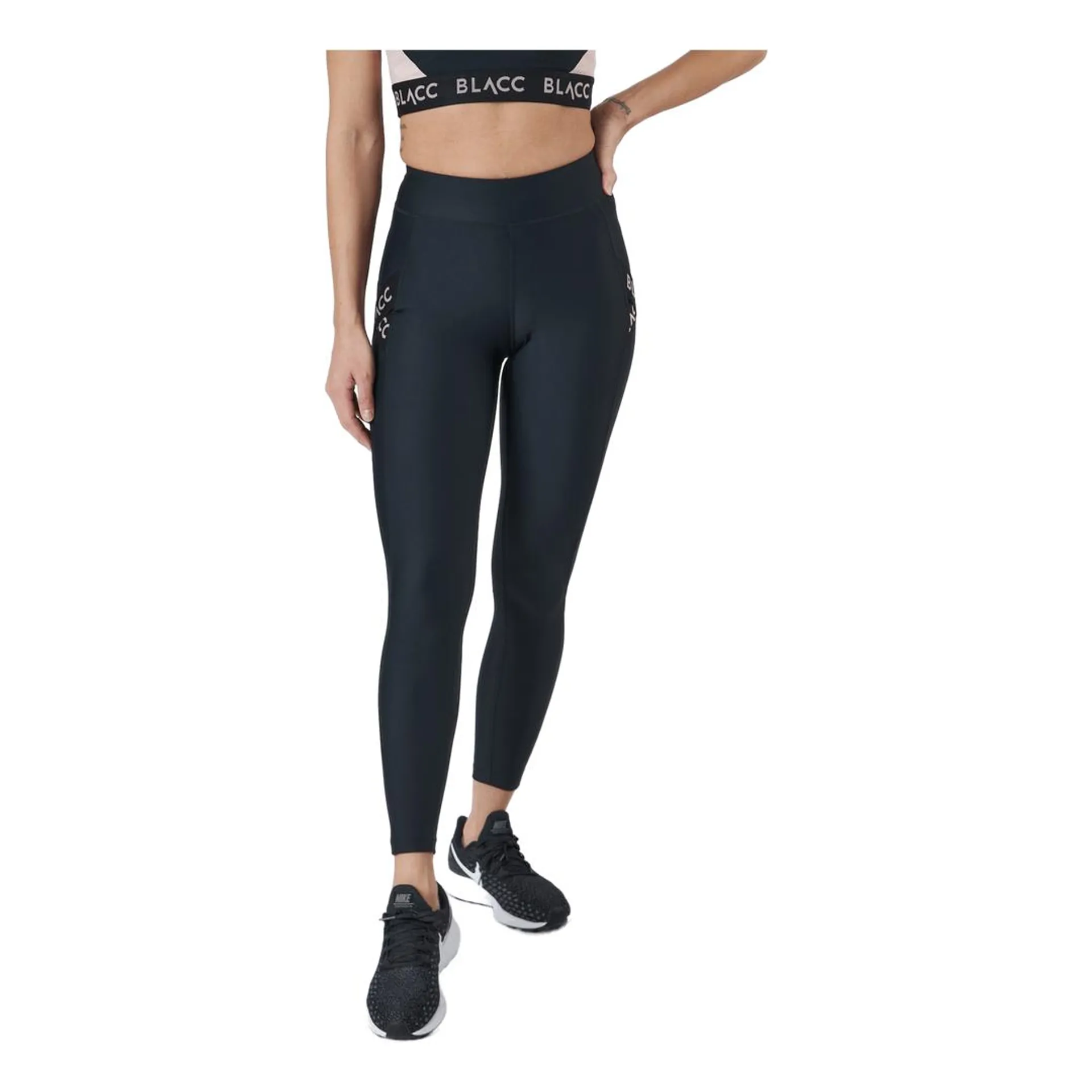 Power X High Waist Tights Black / Pink