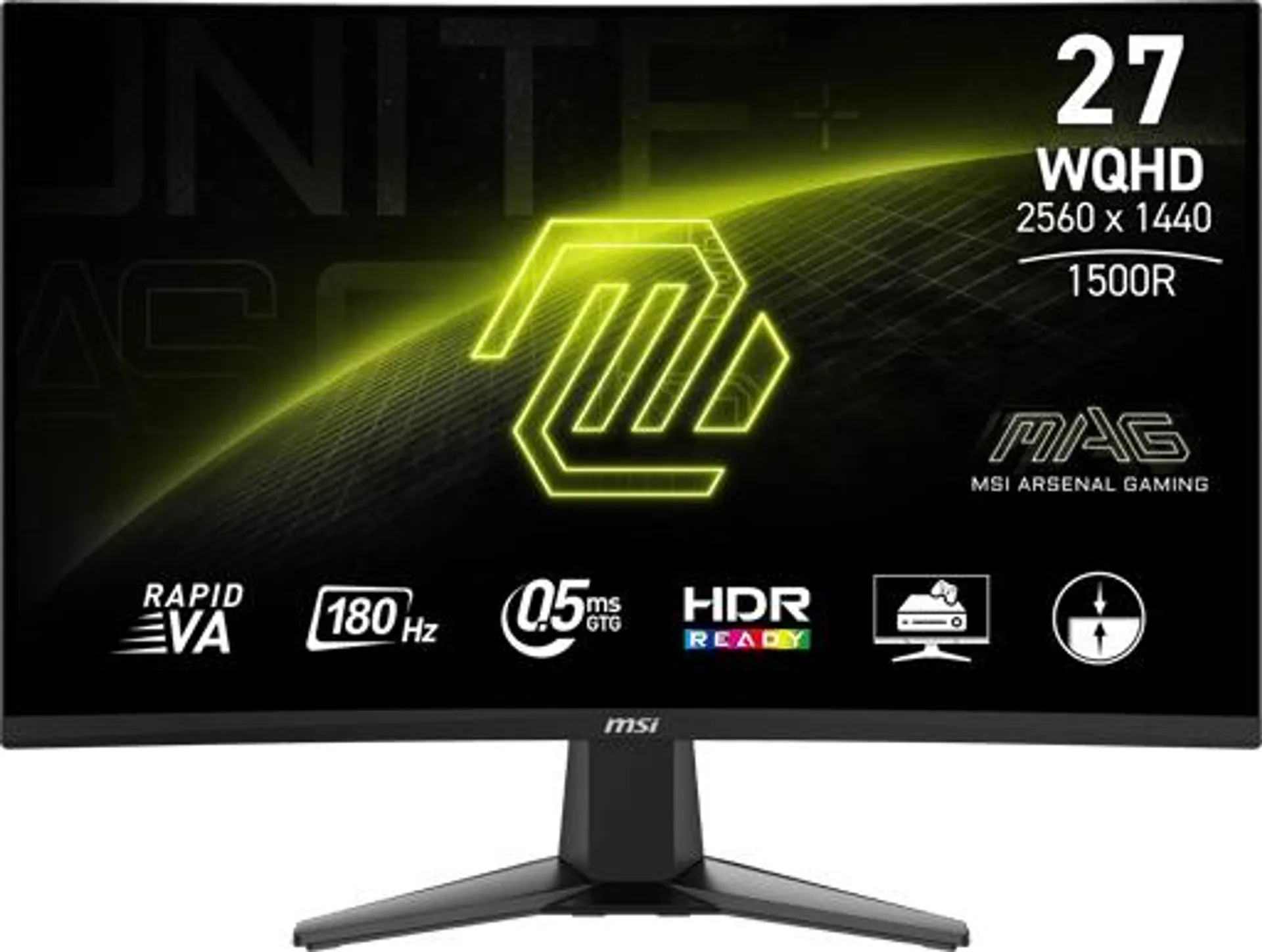 MSI 27" MAG 27CQ6F QHD VA QHD (1500R) 180 Hz