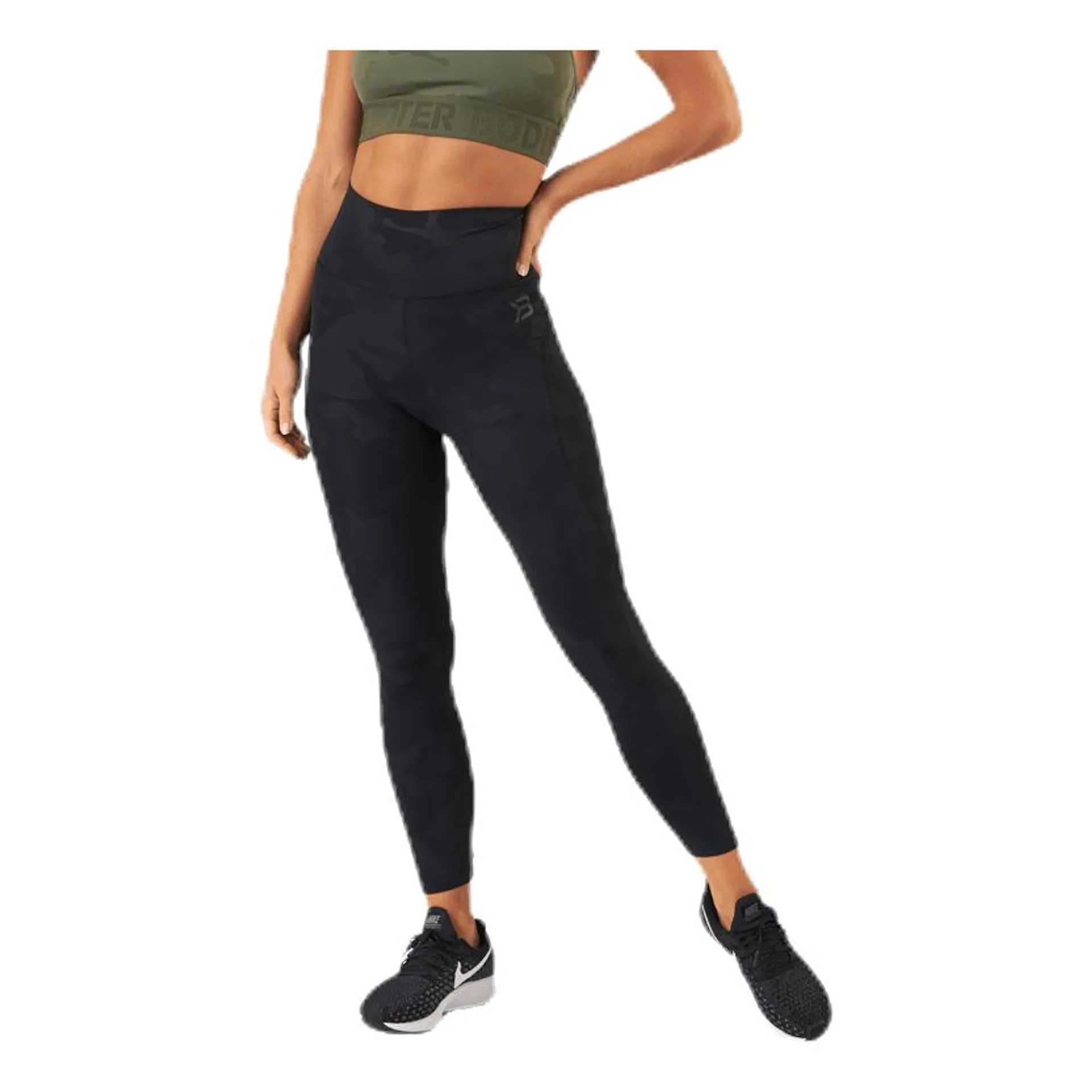 High Waist Leggings Patterned/Black