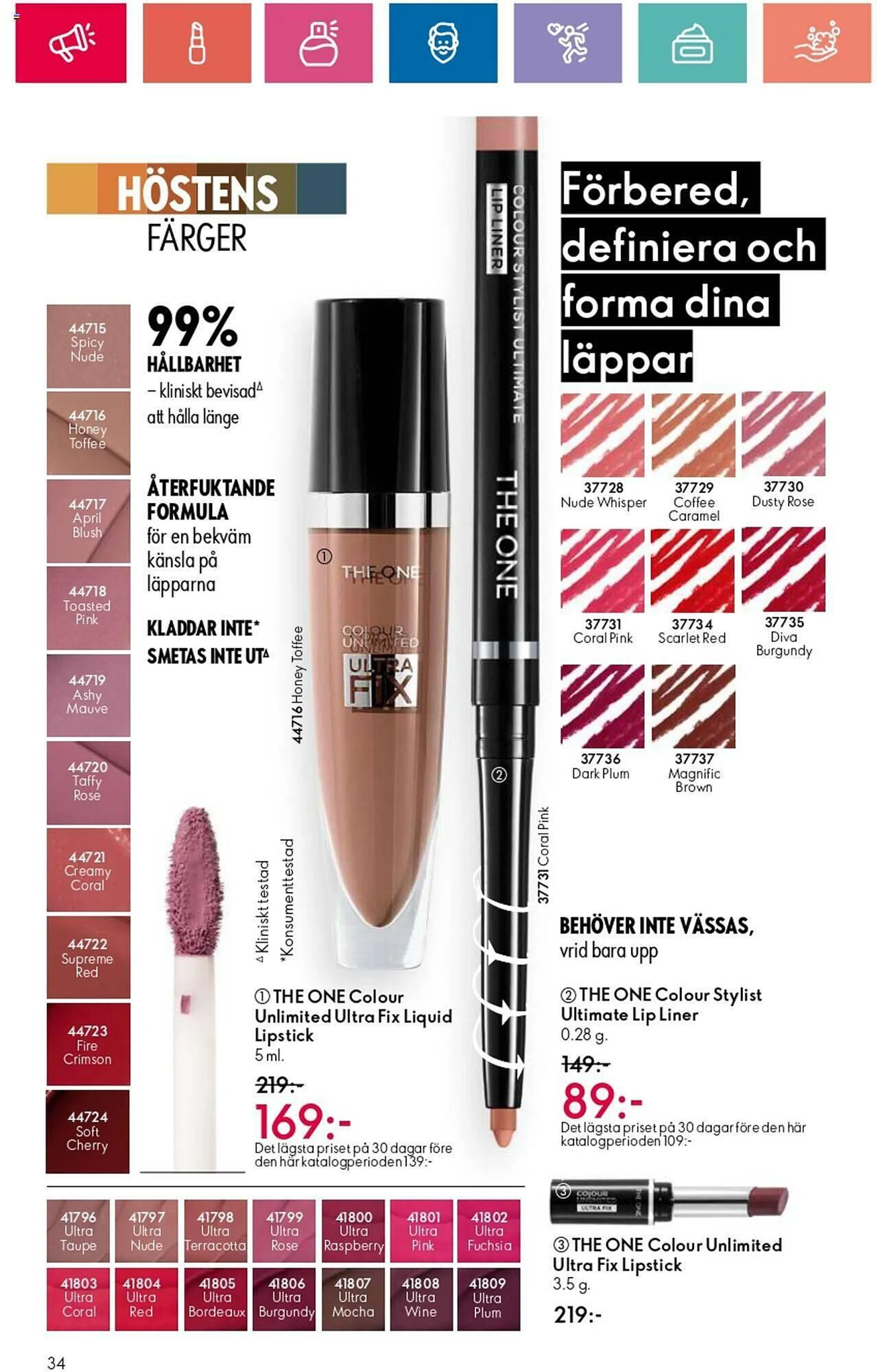 Oriflame reklamblad från 3 oktober till 23 oktober 2024 - Reklamblad sidor 34