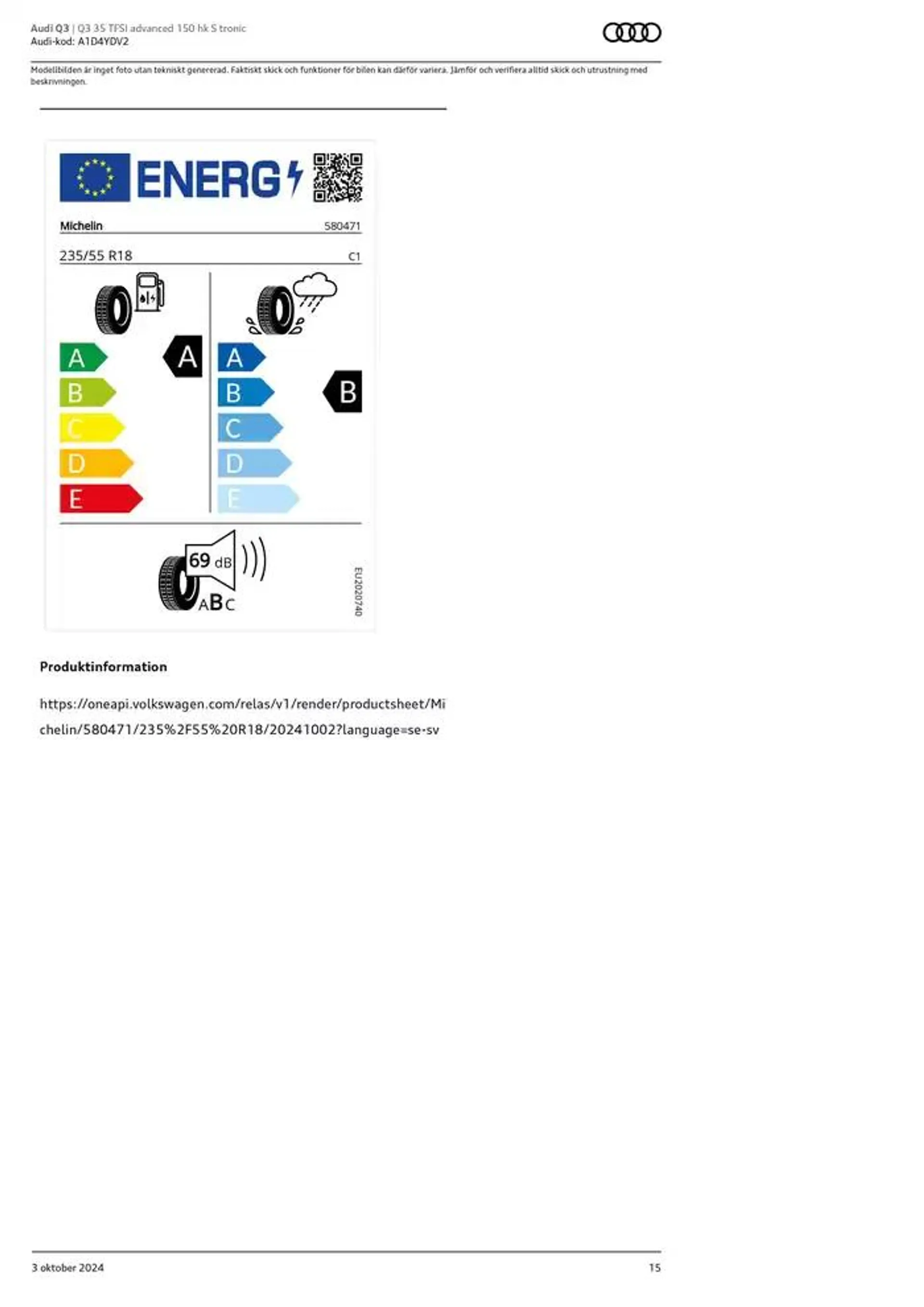 Audi Q3 från 3 oktober till 3 oktober 2025 - Reklamblad sidor 15