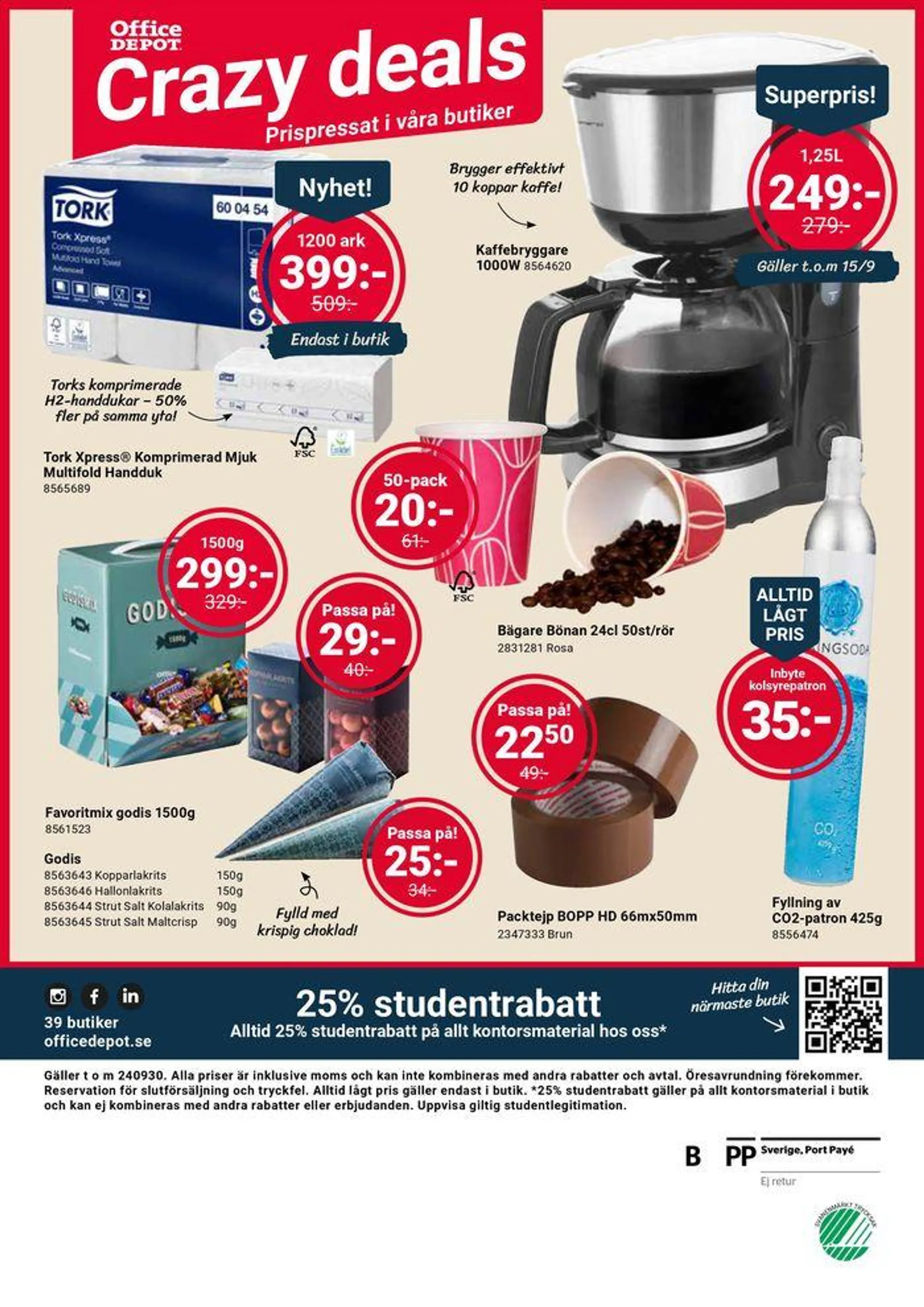 Office Depot - Månadens kampanjblad från 3 september till 17 september 2024 - Reklamblad sidor 8