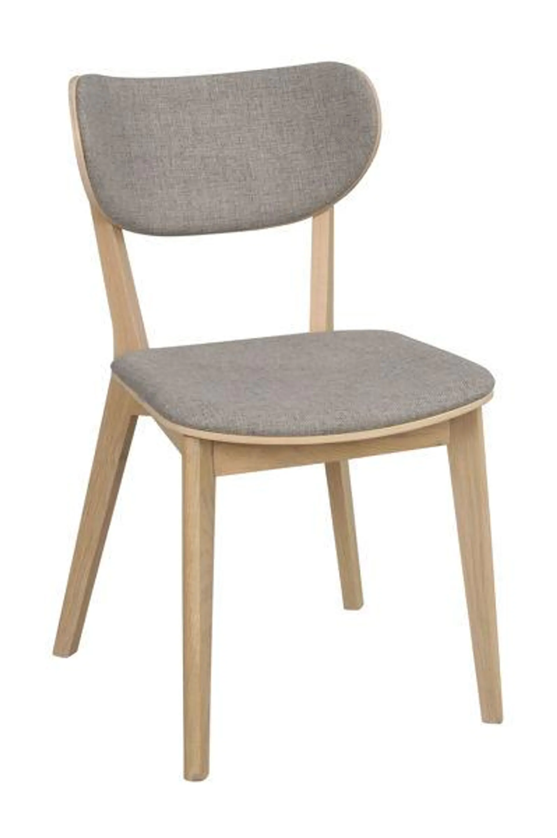 KATO stol vitpigmenterad ek/ljusgrått tyg
