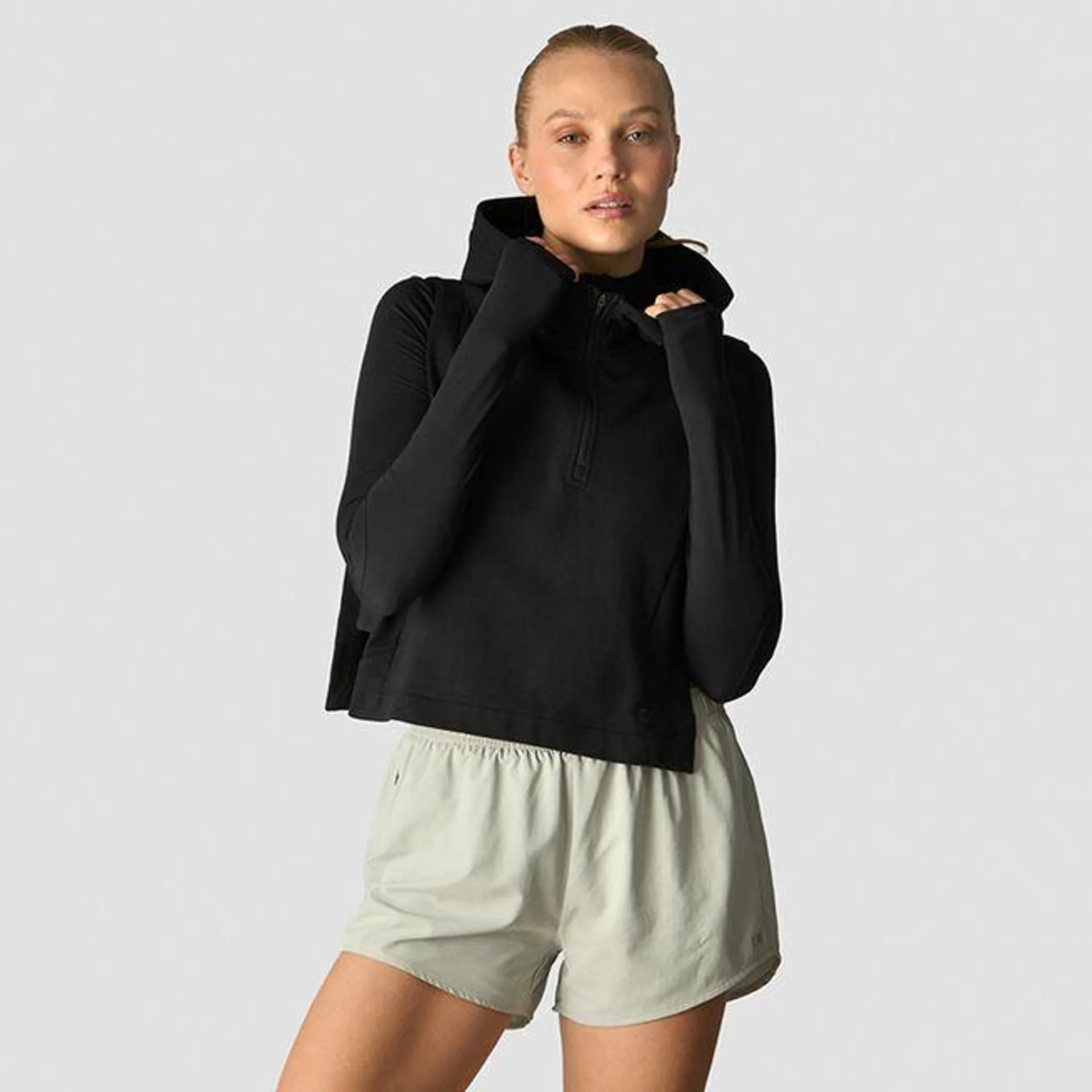 Mirage Sleeveless Hoodie Wmn, Black