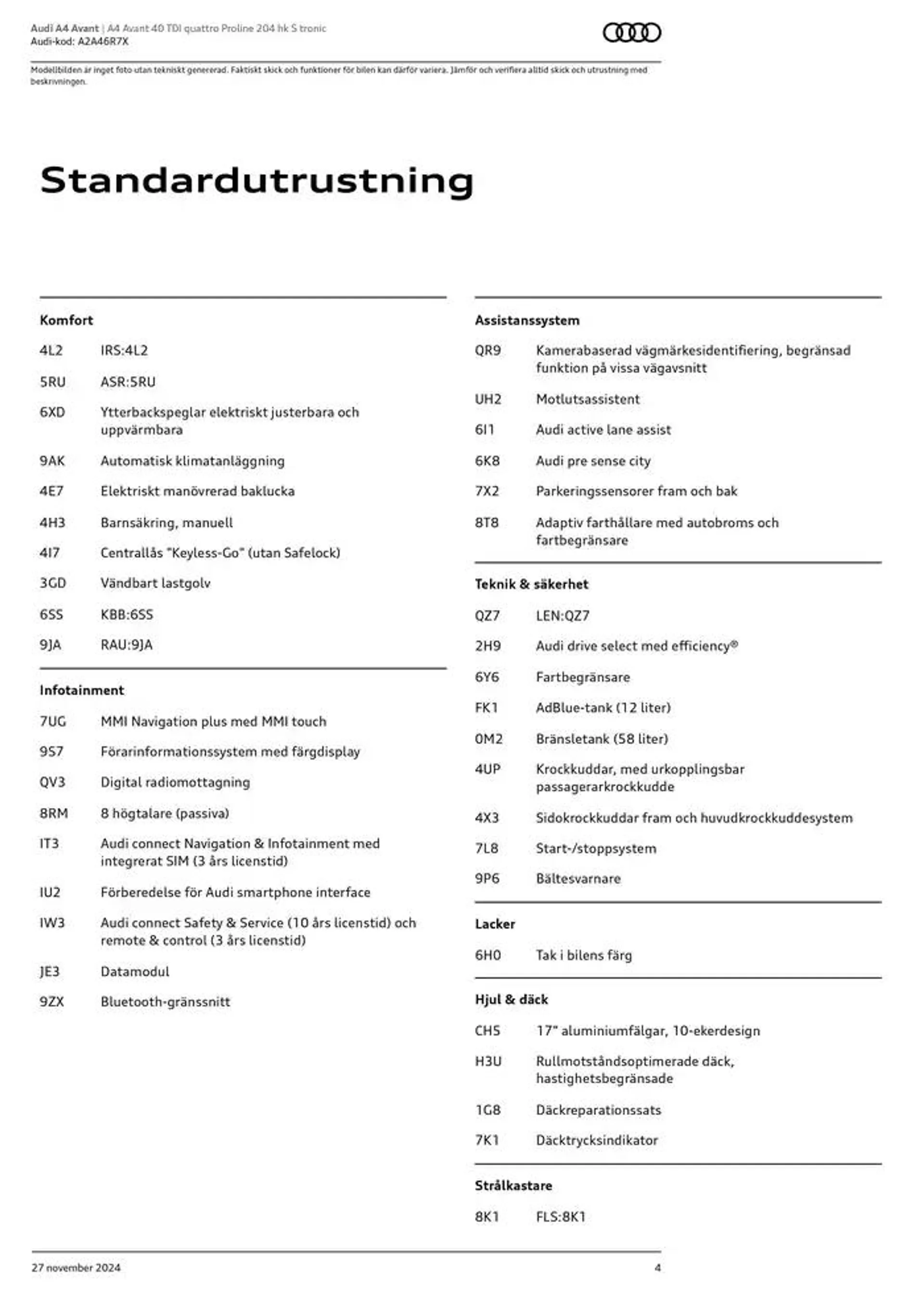 Audi A4 Avant från 27 november till 27 november 2025 - Reklamblad sidor 4