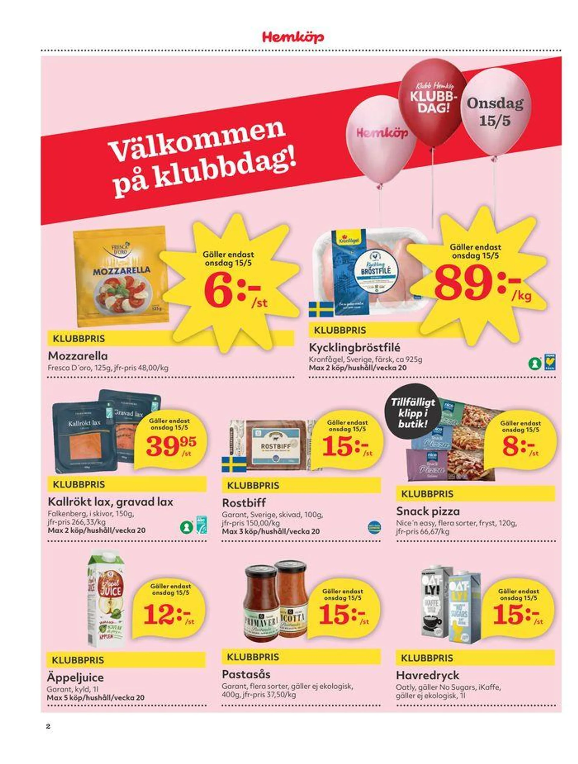 Hemköp Erbjudanden från 13 maj till 19 maj 2024 - Reklamblad sidor 2