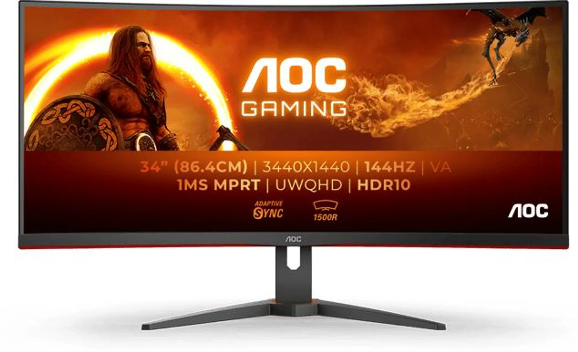 AOC 34" CU34G2XE VA WQHD (1500R) 144 Hz