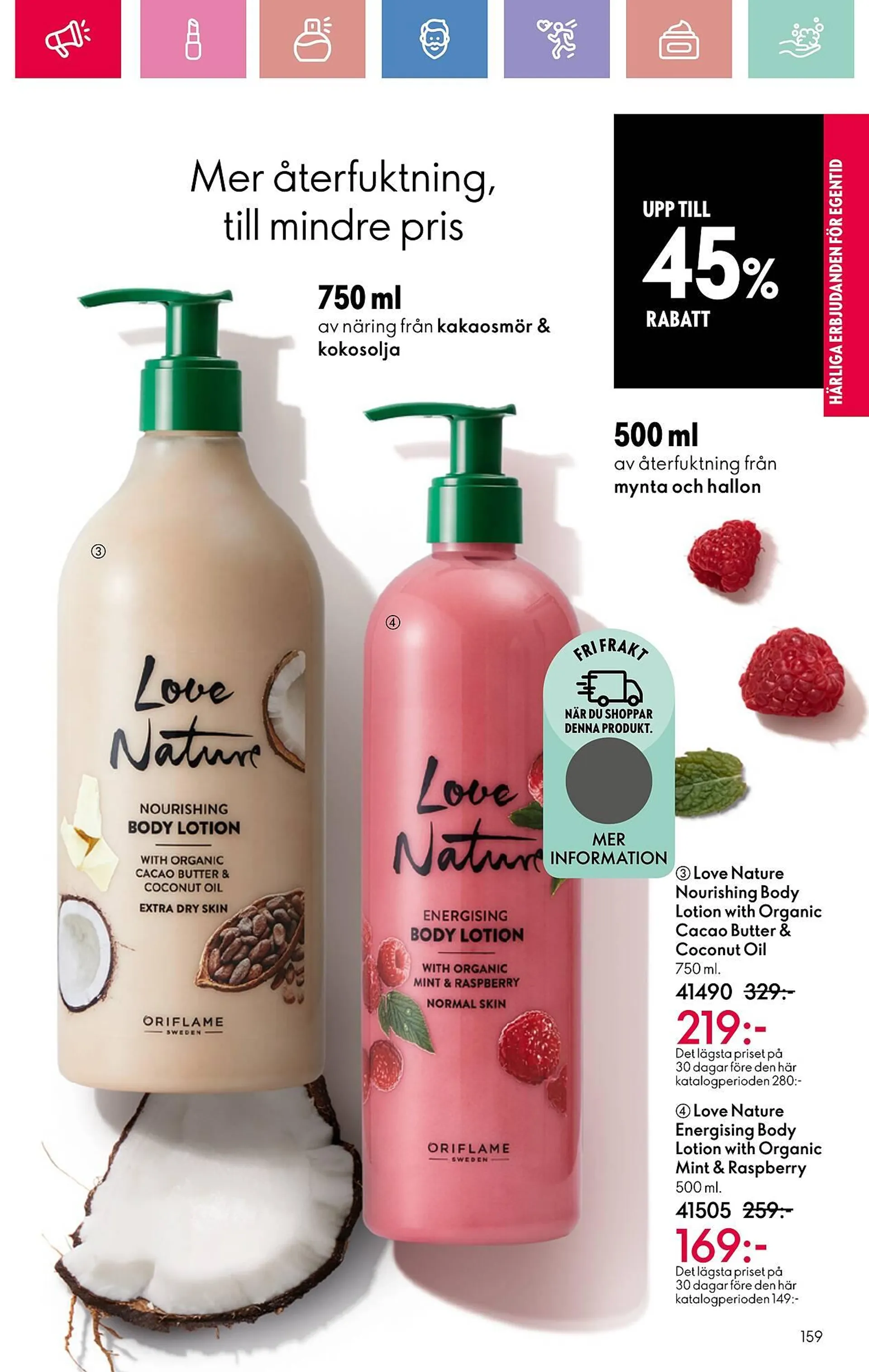 Oriflame reklamblad från 3 januari till 22 januari 2025 - Reklamblad sidor 159