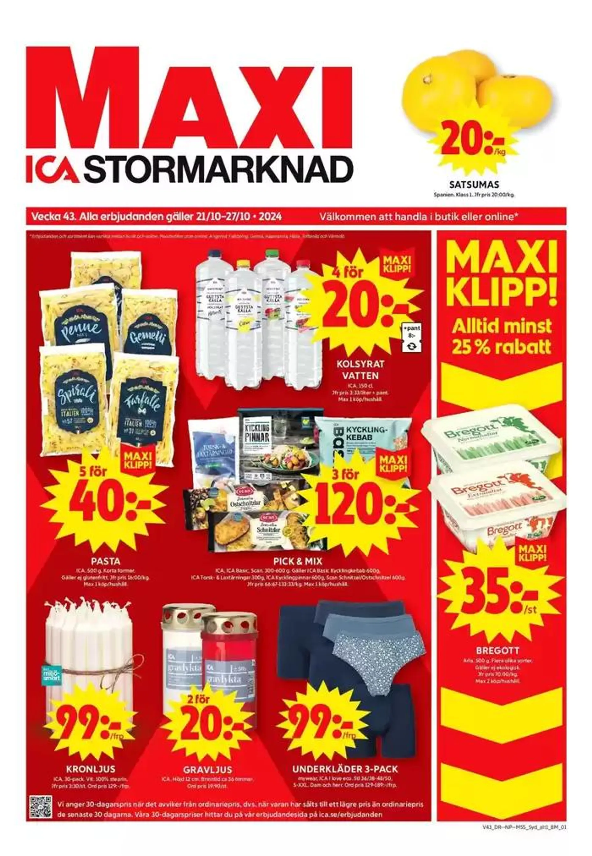 Spara nu med våra deals från 20 oktober till 3 november 2024 - Reklamblad sidor 1