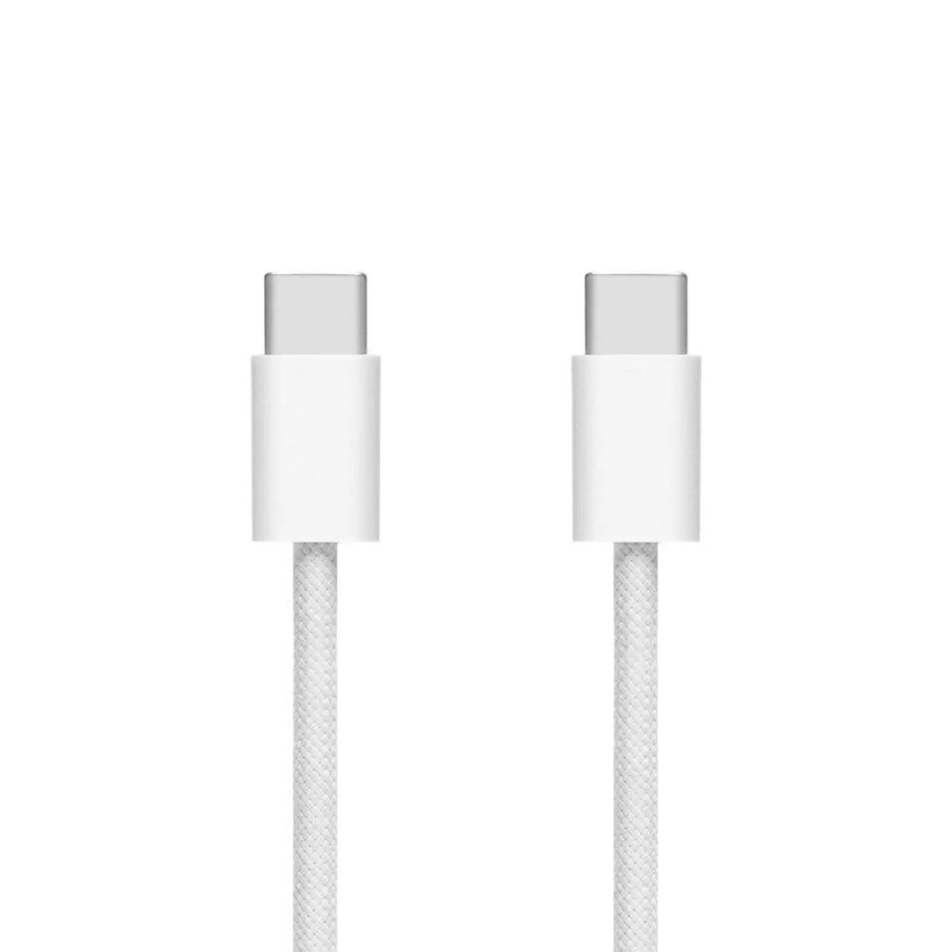 Linocell Flätad USB-C- till USB-C-kabel 60W Vit 0,5 m