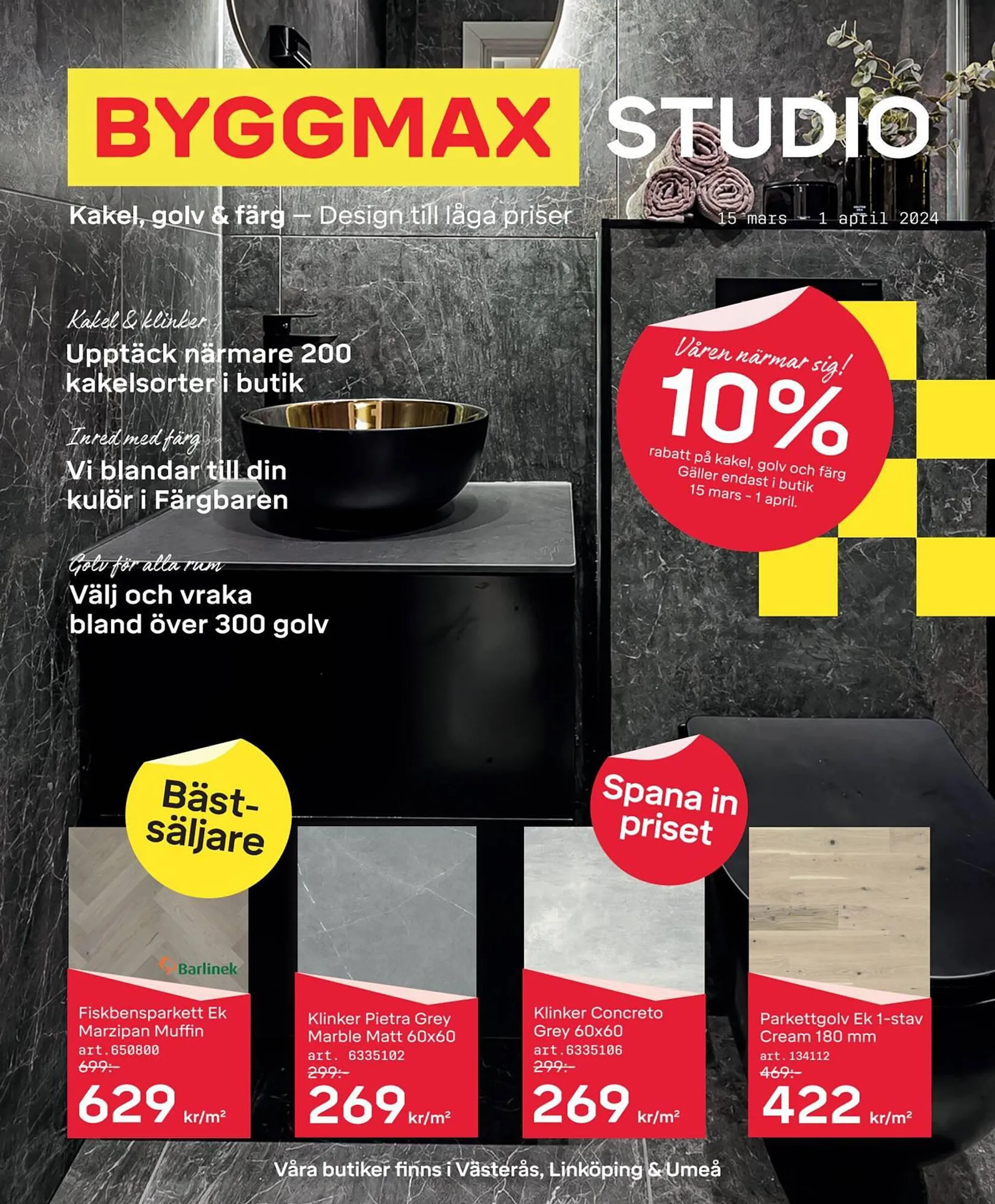 Byggmax reklamblad från 14 mars till 1 april 2024 - Reklamblad sidor 1