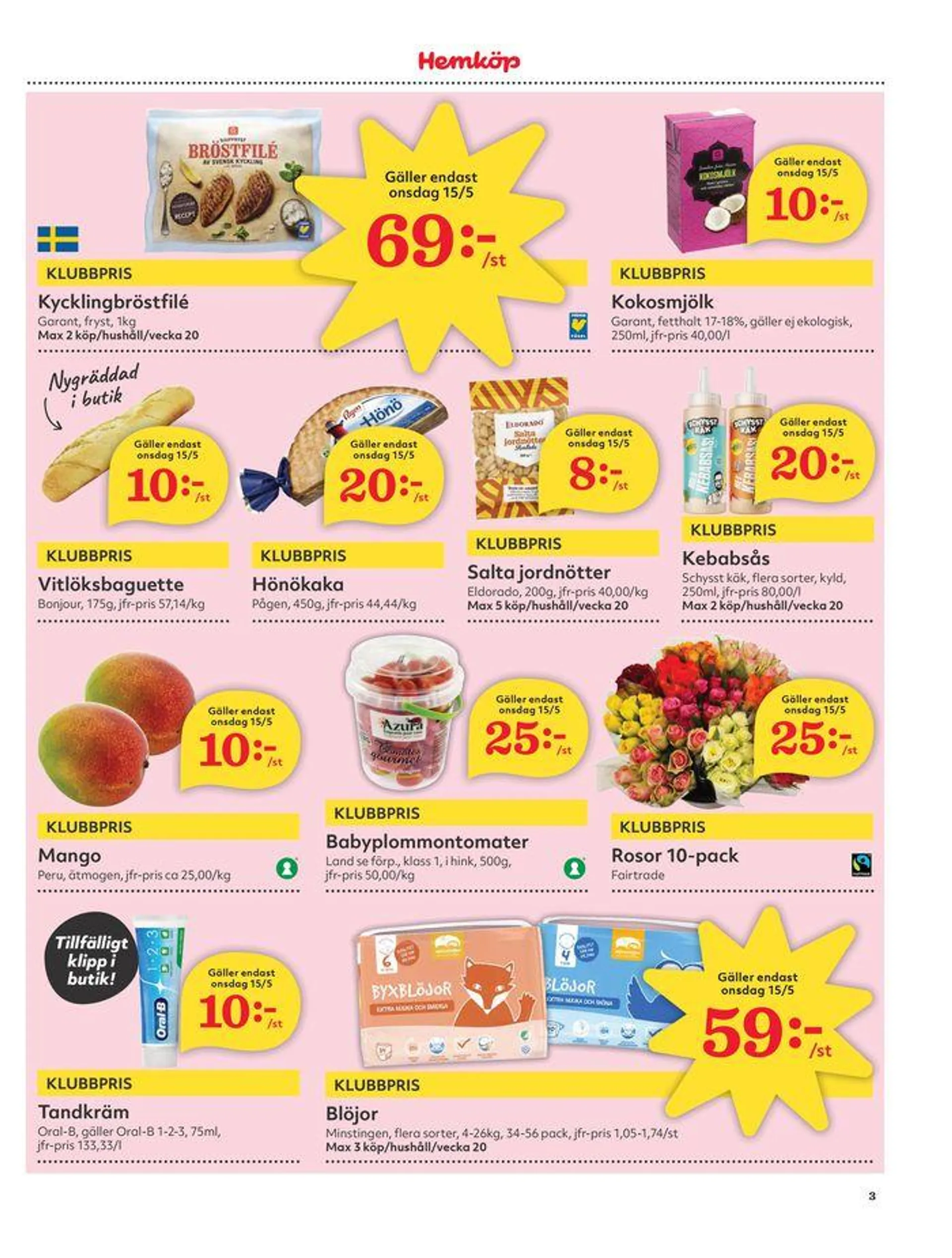 Hemköp Erbjudanden från 13 maj till 19 maj 2024 - Reklamblad sidor 3