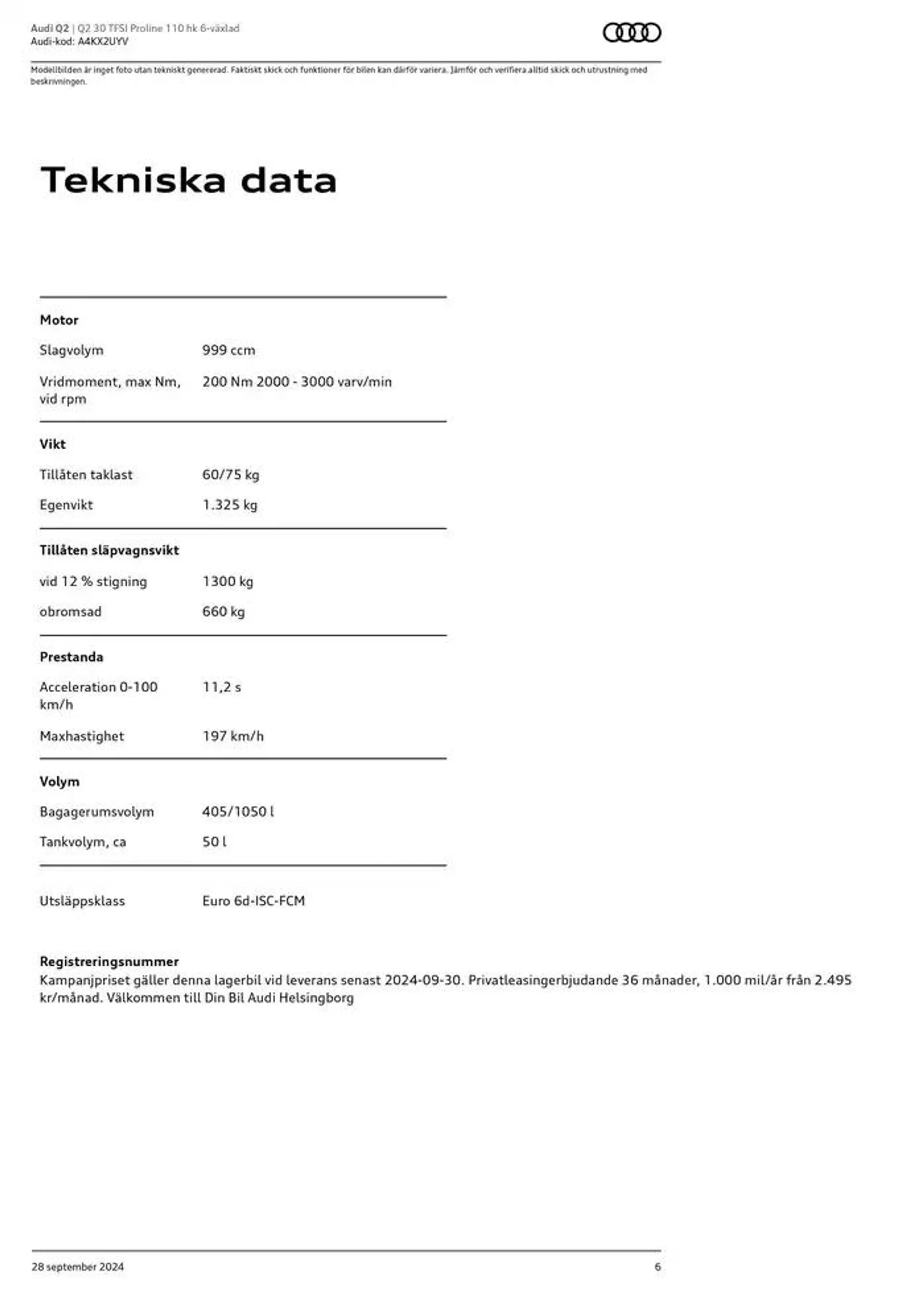 Audi Q2 från 28 september till 28 september 2025 - Reklamblad sidor 6