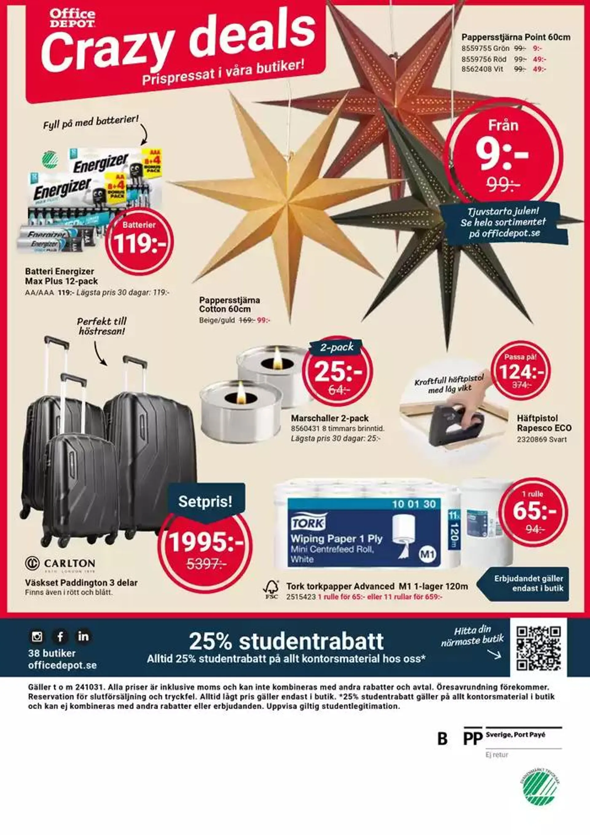 Office Depot - Månadens kampanjblad från 1 oktober till 15 oktober 2024 - Reklamblad sidor 8