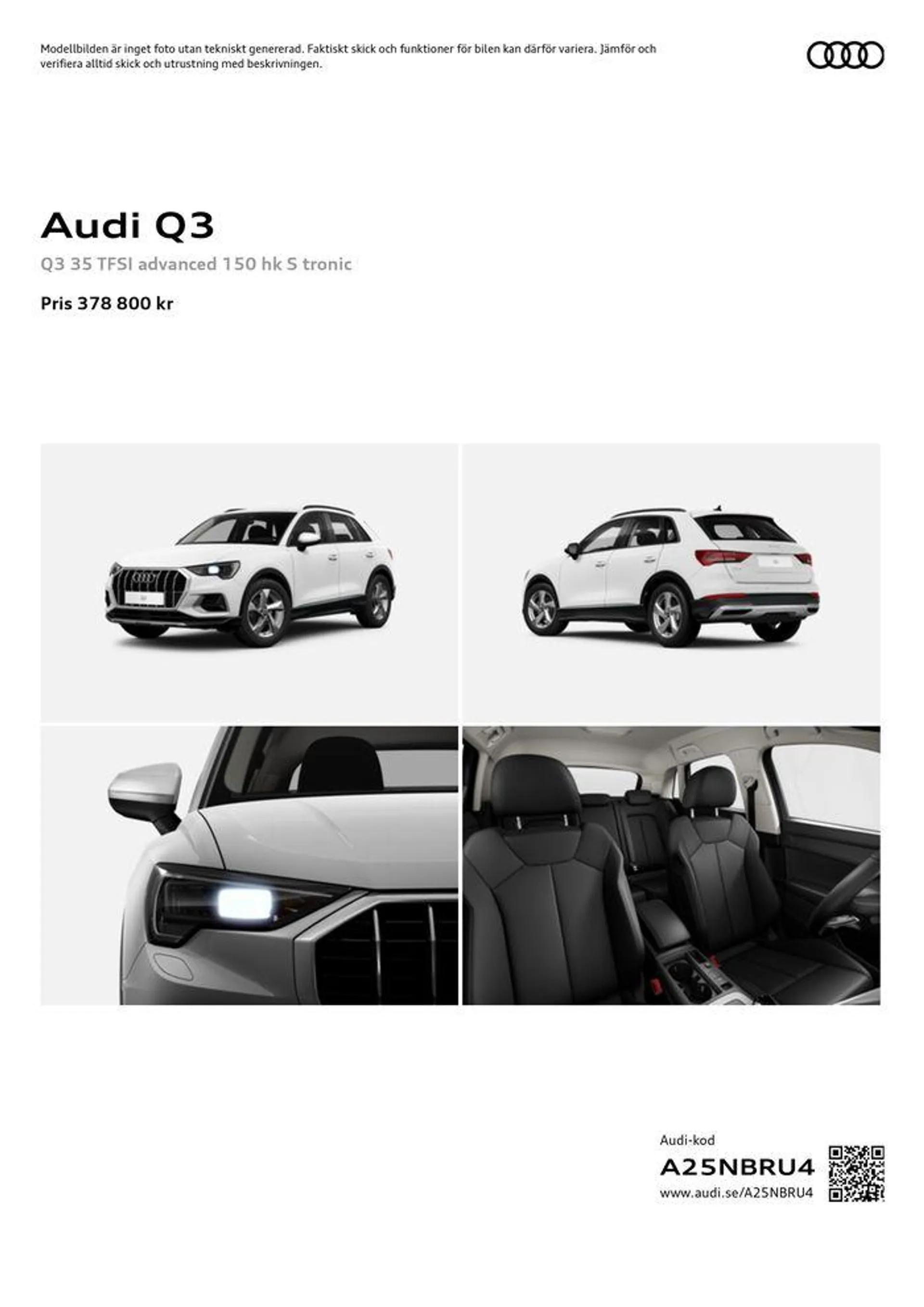 Audi Q3 från 24 september till 24 september 2025 - Reklamblad sidor 1