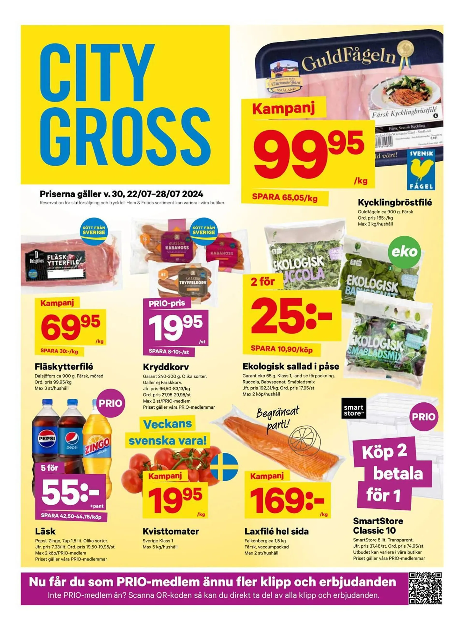 City Gross reklamblad från 21 juli till 28 juli 2024 - Reklamblad sidor 1