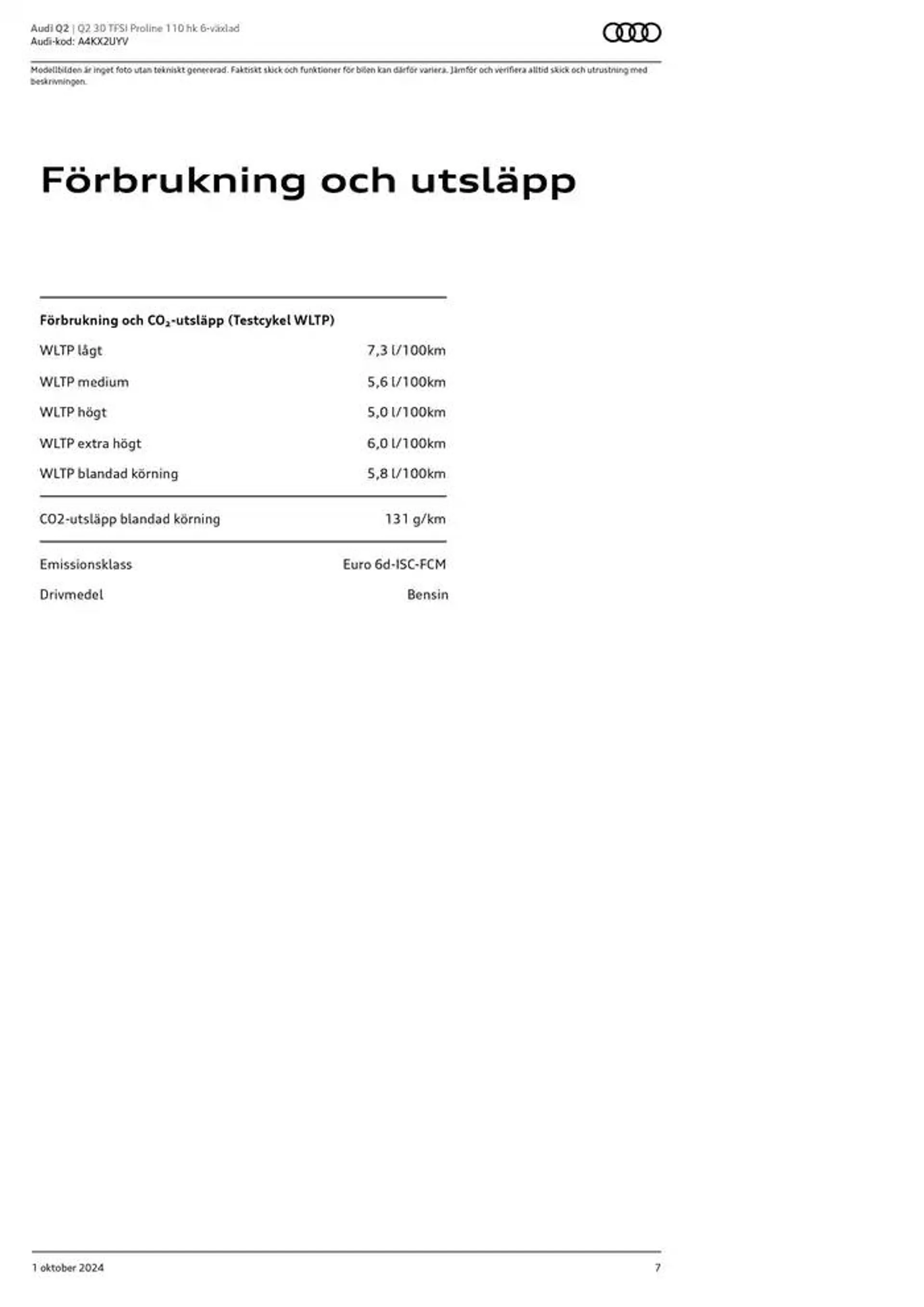 Audi Q2 från 1 oktober till 1 oktober 2025 - Reklamblad sidor 7