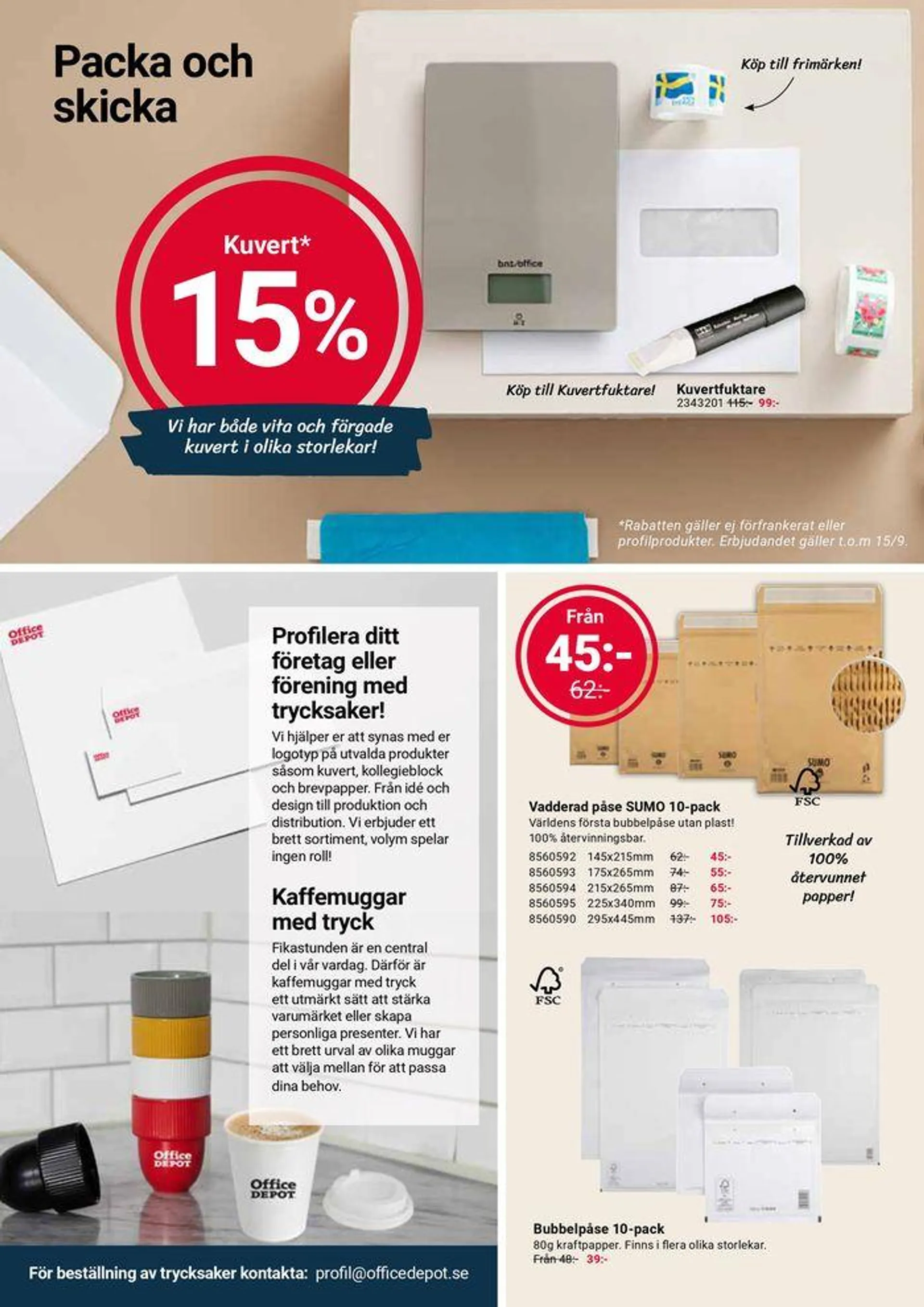 Office Depot - Månadens kampanjblad från 3 september till 17 september 2024 - Reklamblad sidor 7