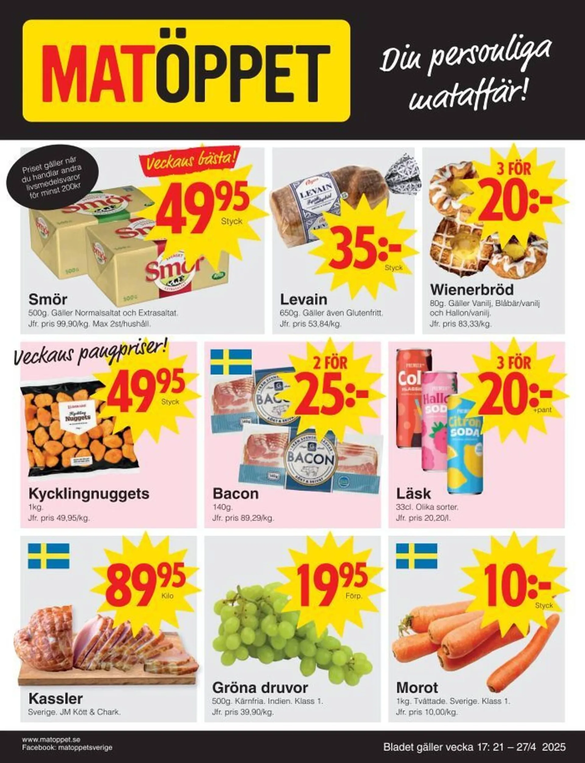 Matöppet reklamblad - 1