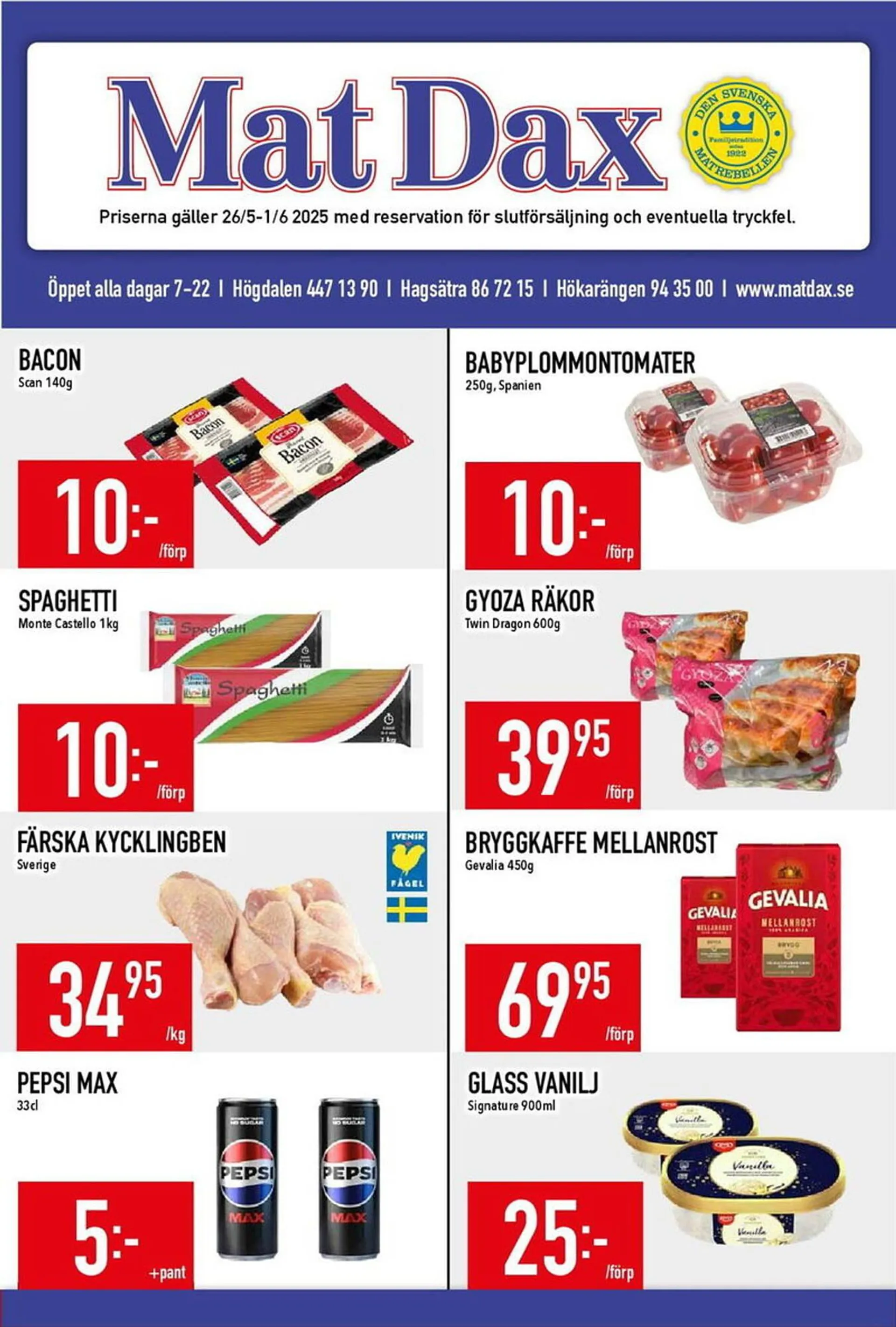 Matdax reklamblad - 1