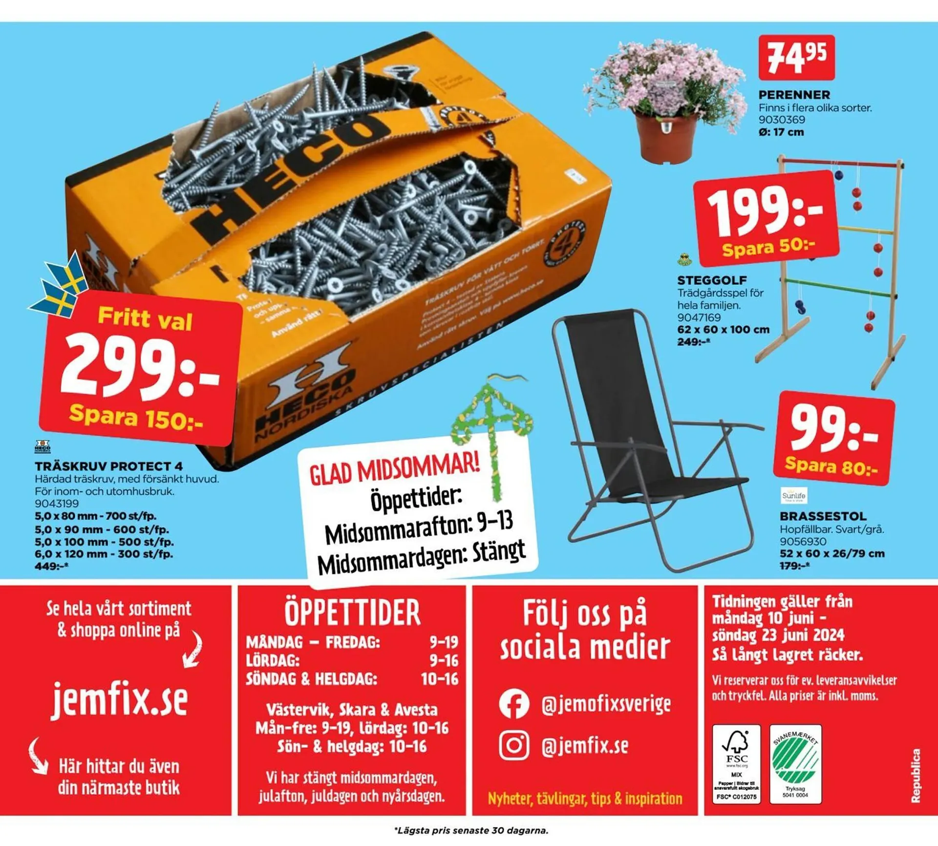 Jem&Fix reklamblad från 9 juni till 23 juni 2024 - Reklamblad sidor 16