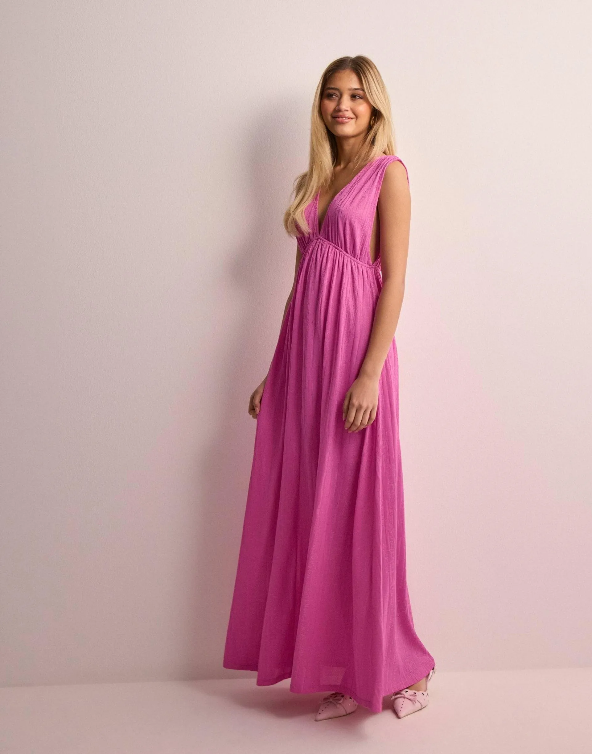 Deep v maxi dress