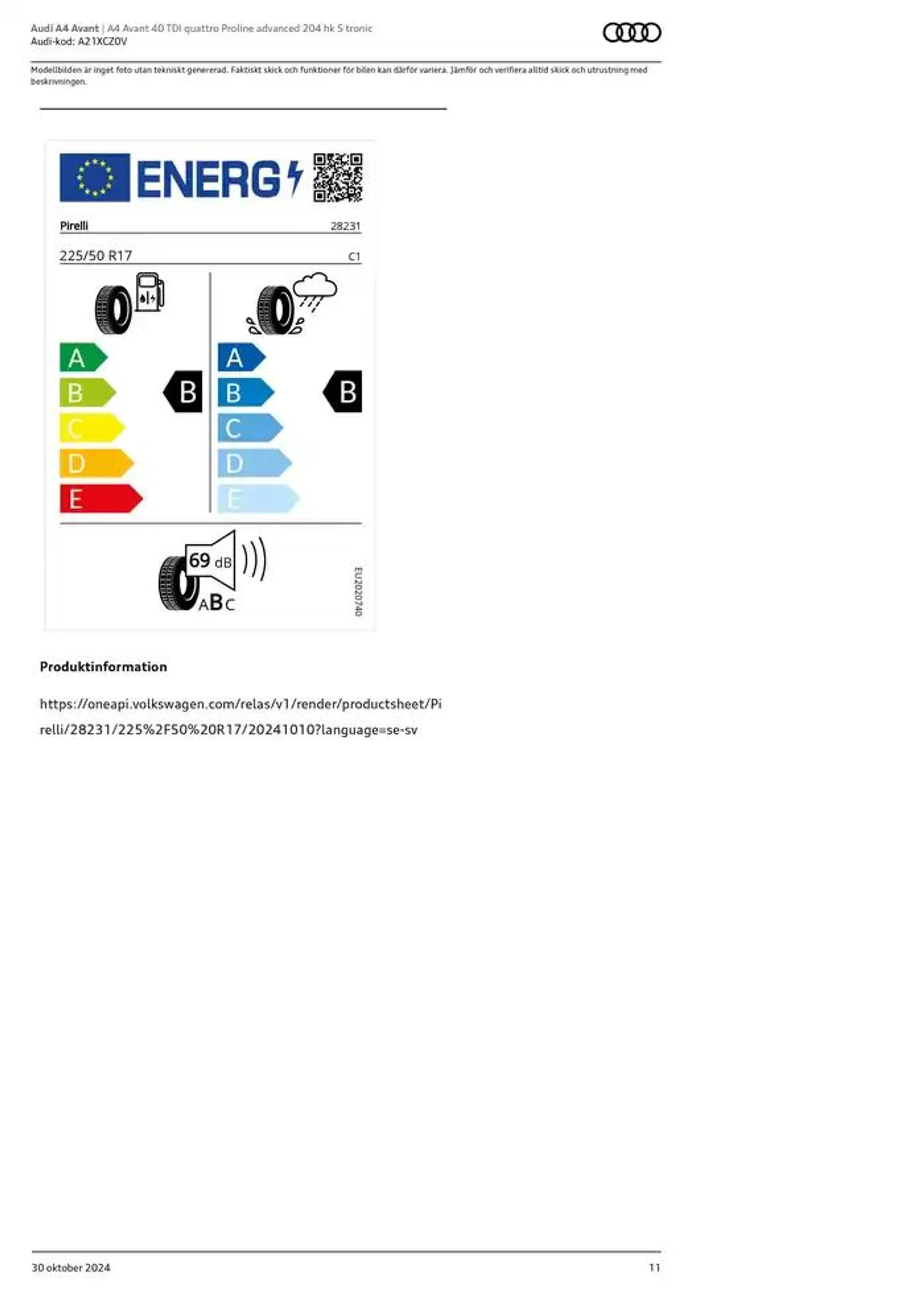 Audi A4 Avant från 30 oktober till 30 oktober 2025 - Reklamblad sidor 11