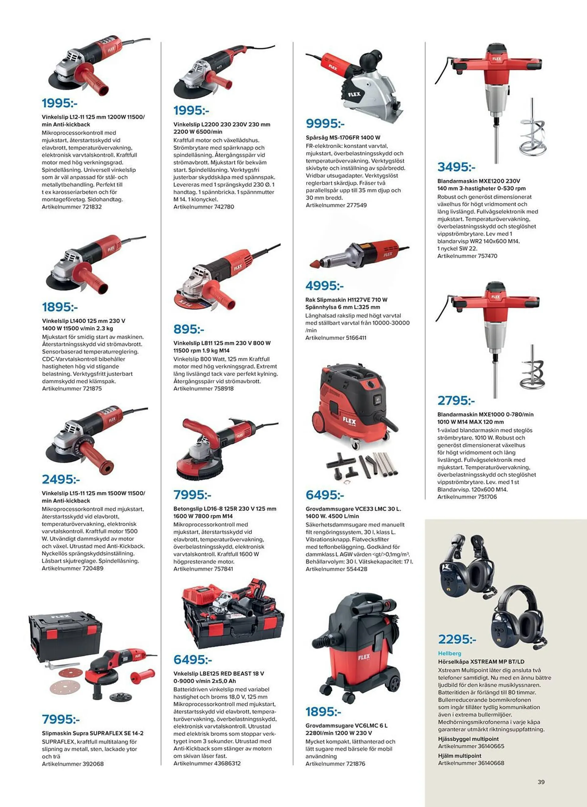 Ahlsell reklamblad från 8 februari till 29 februari 2024 - Reklamblad sidor 39