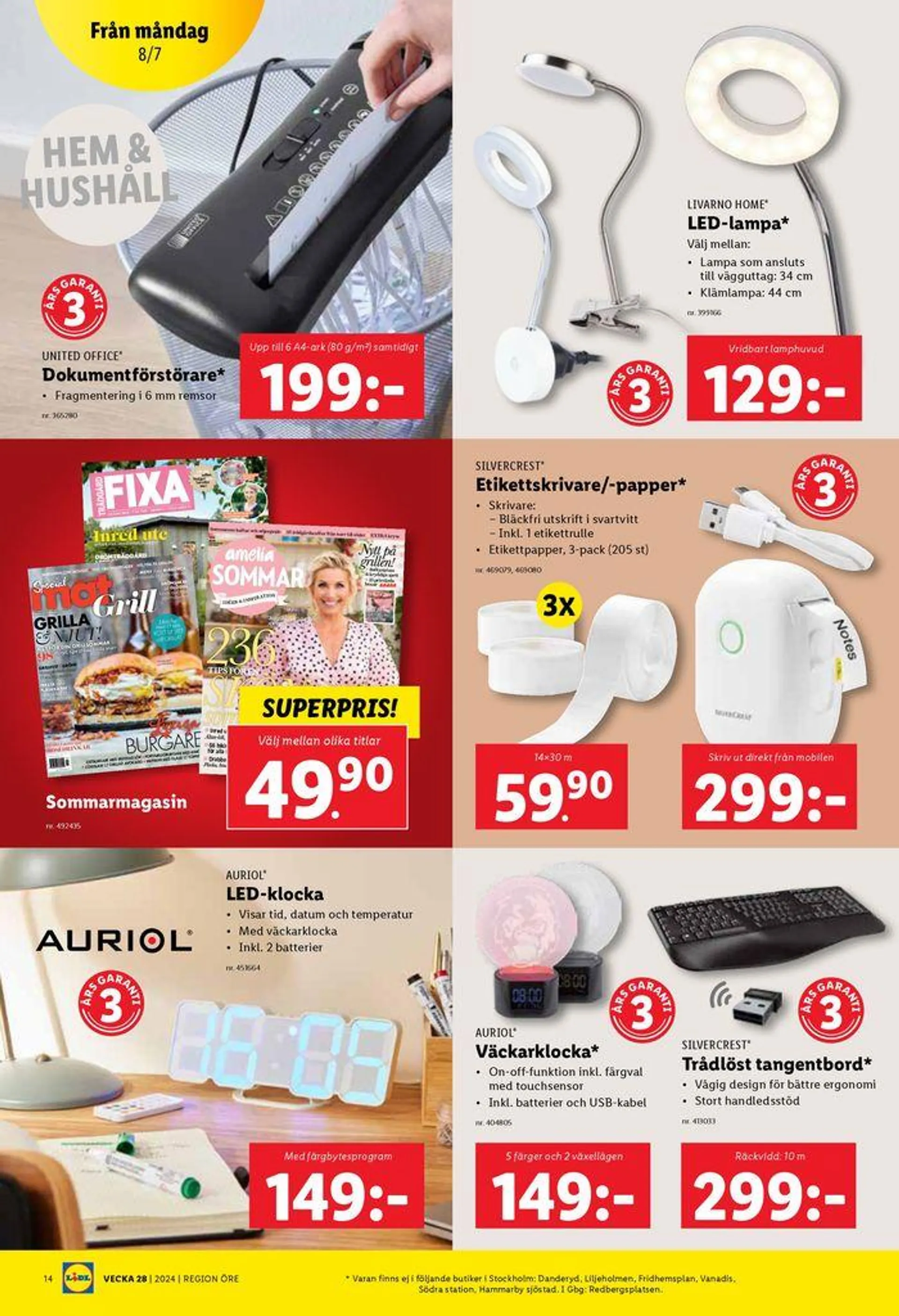 Fantastiskt erbjudande för alla kunder från 8 juli till 9 juni 2024 - Reklamblad sidor 19