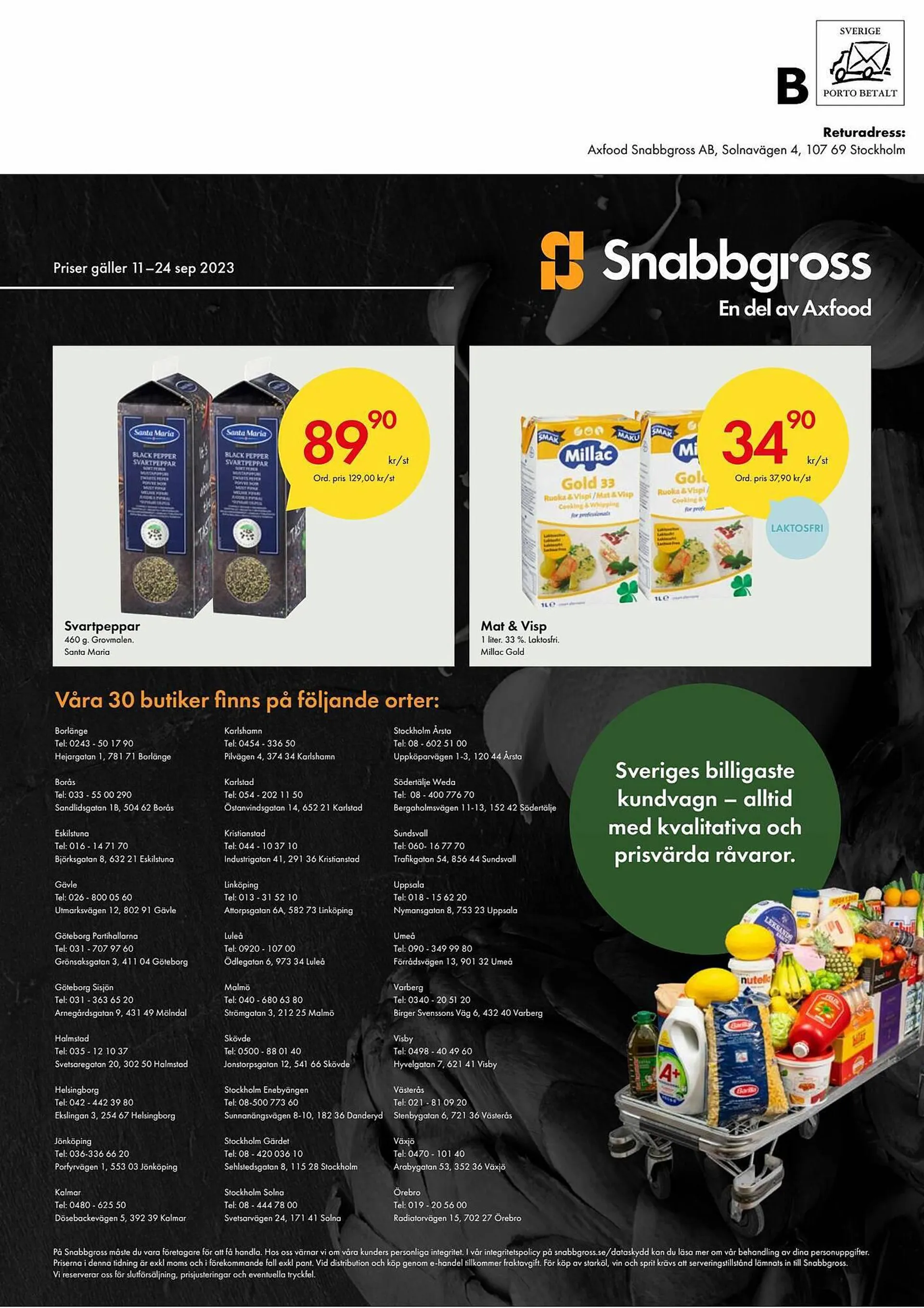 Snabbgross reklamblad från 11 september till 24 september 2023 - Reklamblad sidor 12