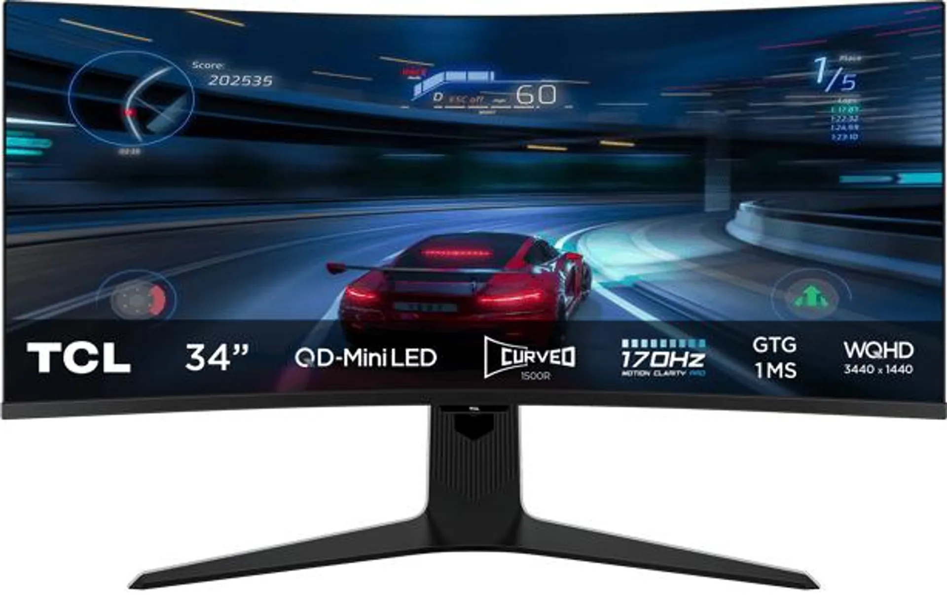 TCL 34" 34R83Q QD-Mini LED WQHD 170 Hz HDR USB-C