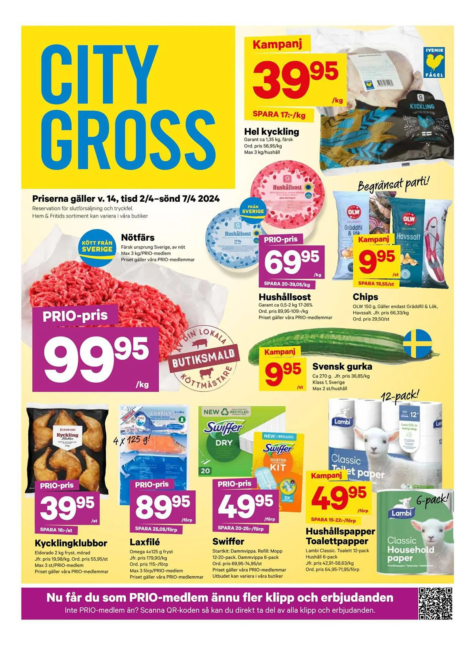 City Gross reklamblad från 1 april till 7 april 2024 - Reklamblad sidor 1