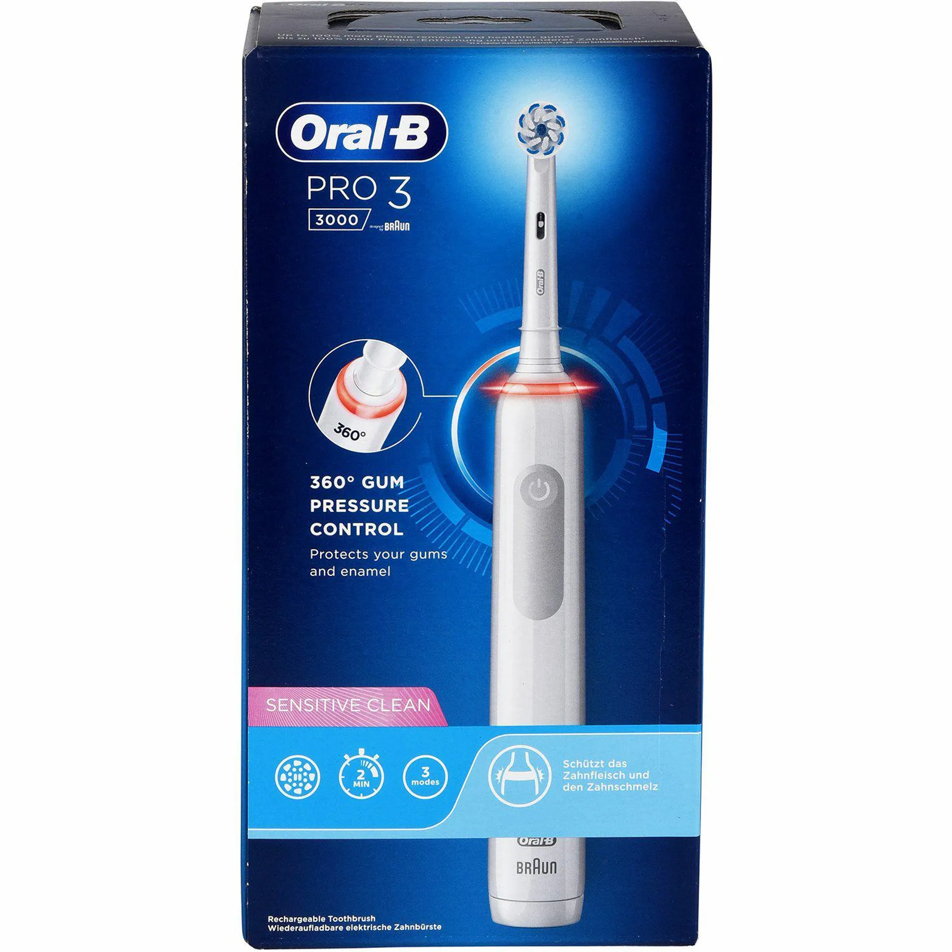 Eltandborste Oral-B Pro3 3000 White Sensitive