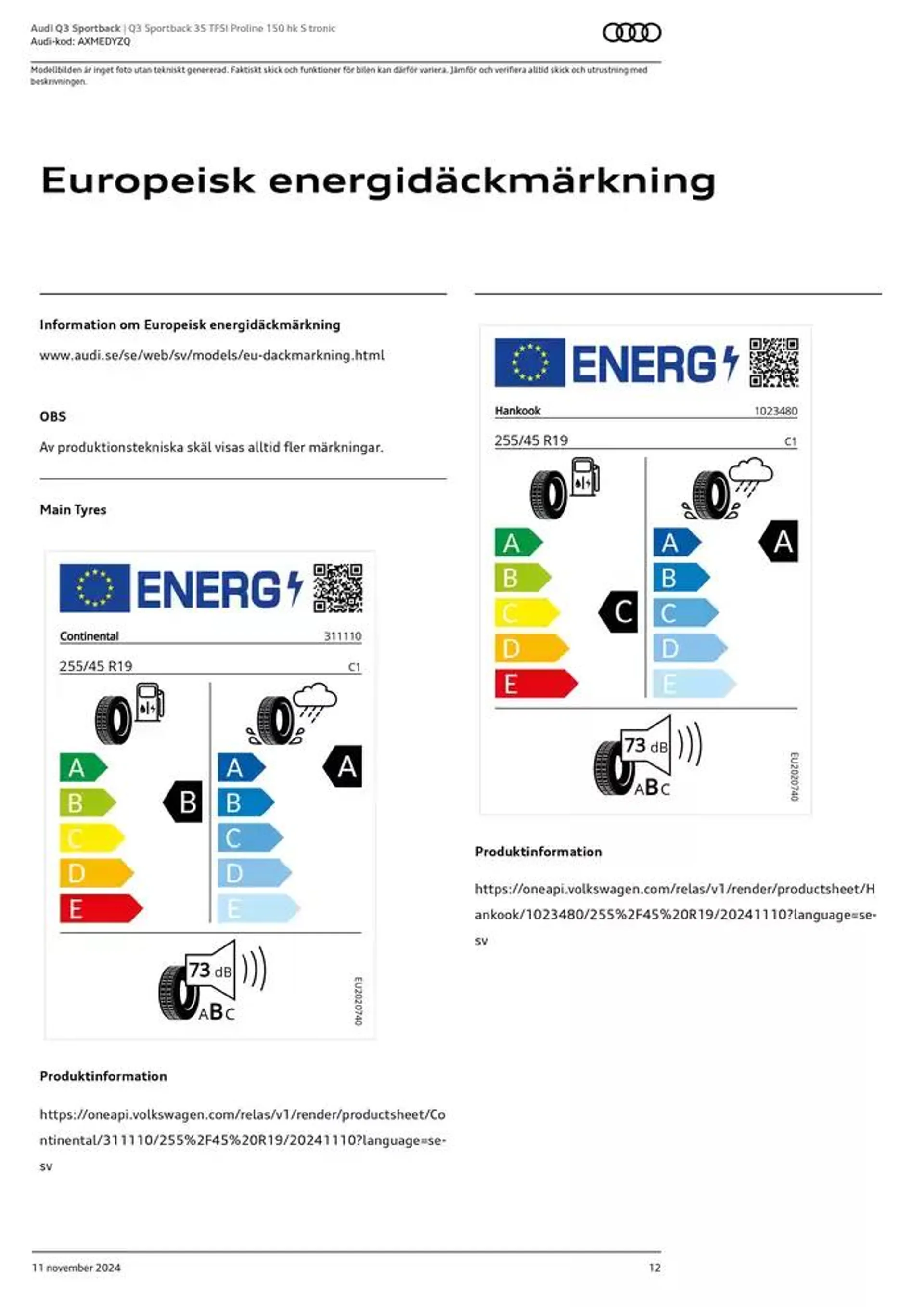 Audi Q3 Sportback från 11 november till 11 november 2025 - Reklamblad sidor 12