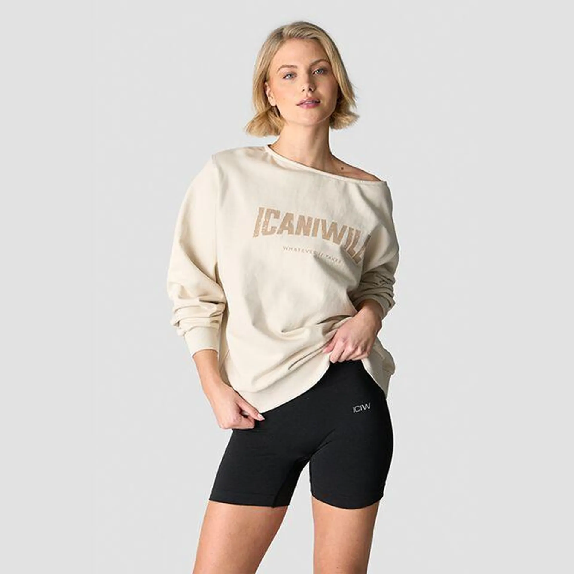 Revive Collegetröja Beige