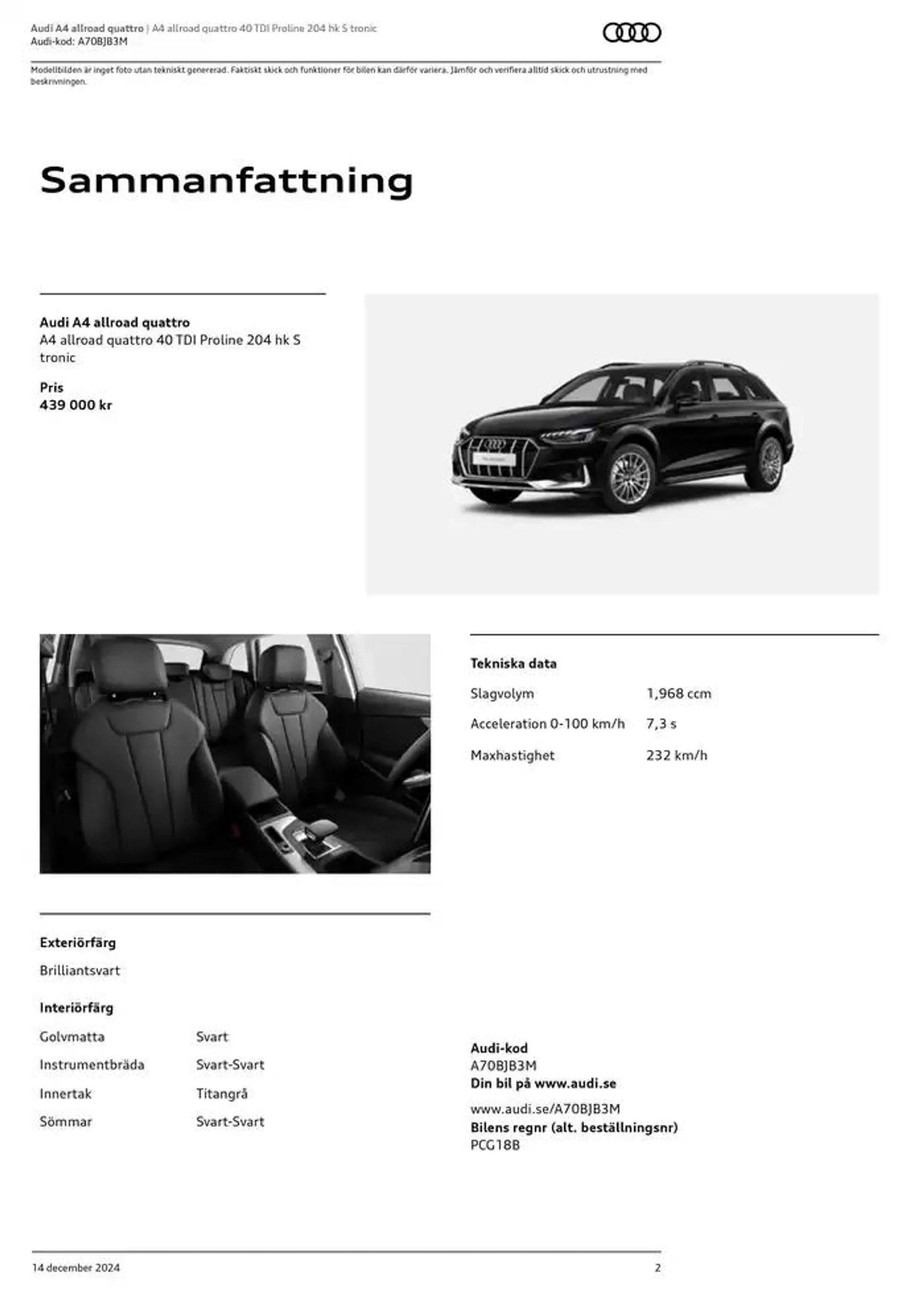 Audi A4 allroad quattro från 14 december till 14 december 2025 - Reklamblad sidor 2