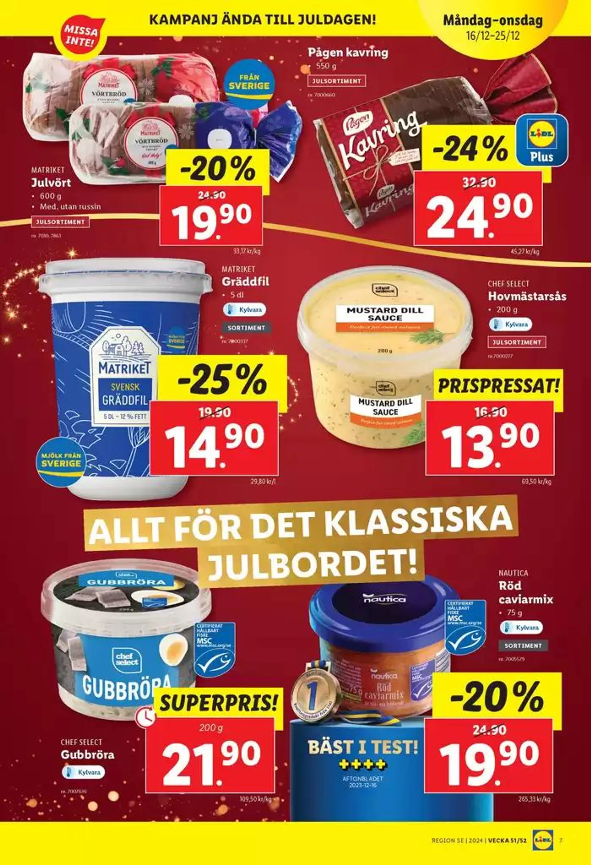 ERBJUDANDEN VECKA 51 från 16 december till 25 december 2024 - Reklamblad sidor 7