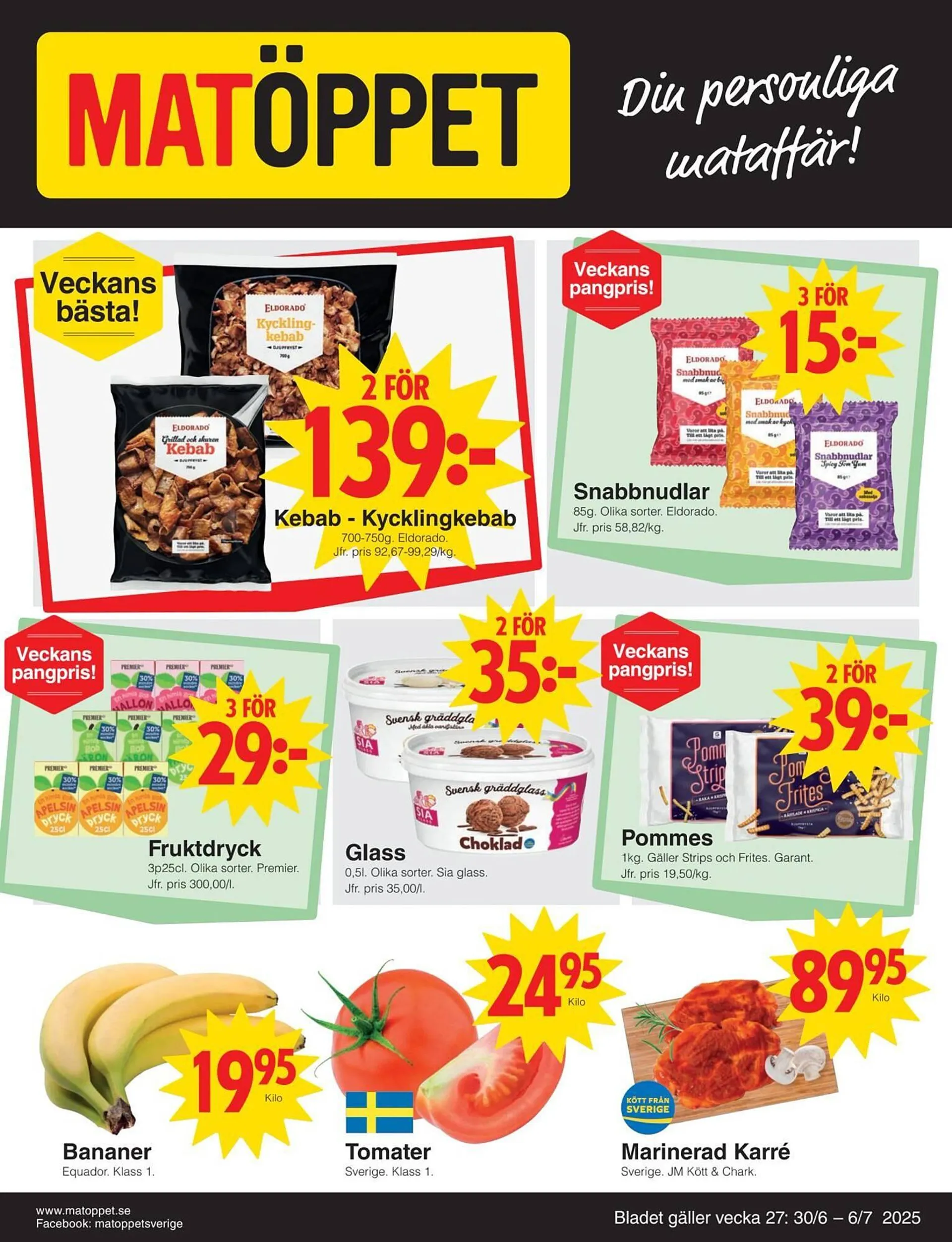 Matöppet reklamblad - 1