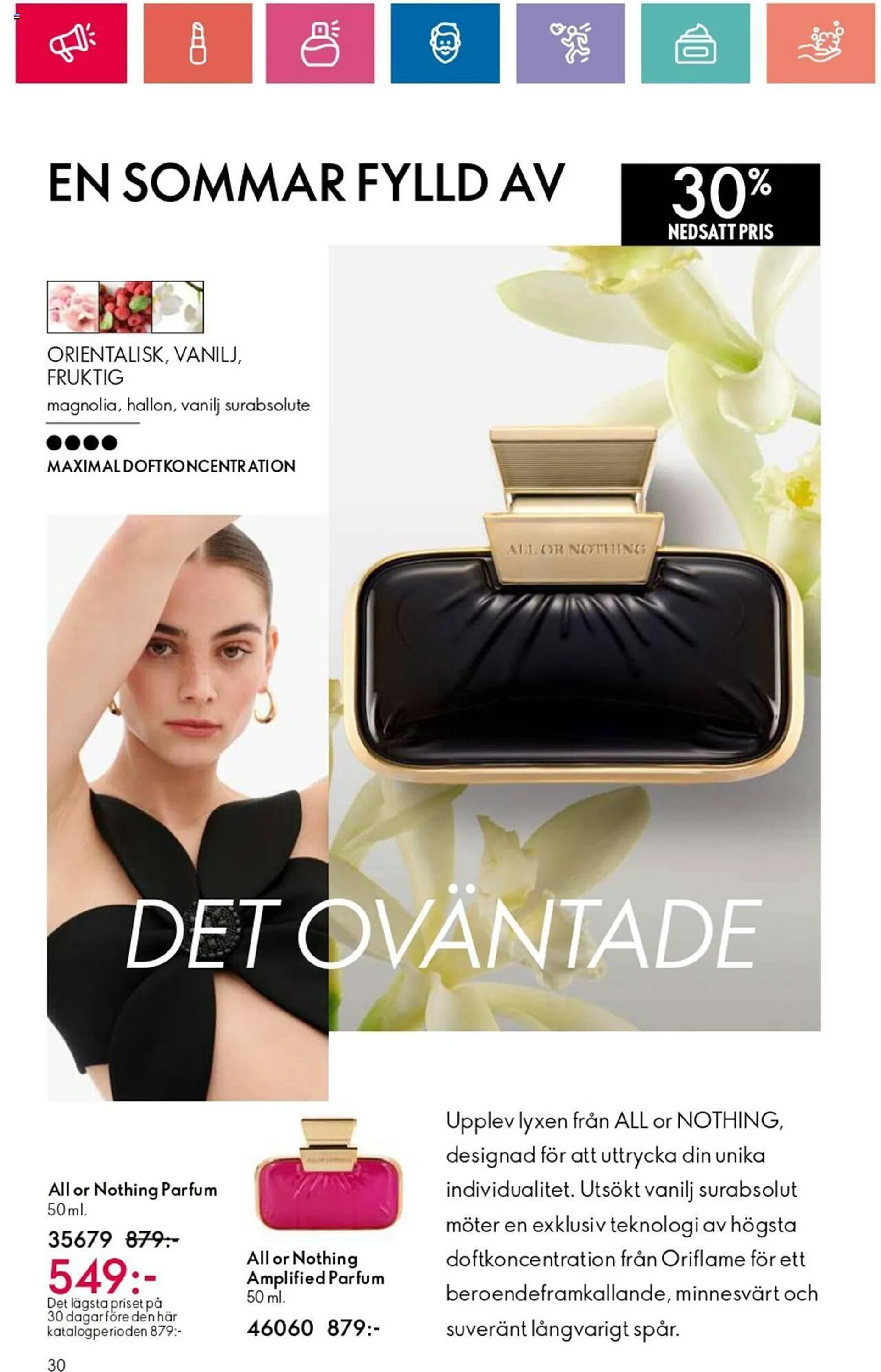 Oriflame reklamblad från 1 augusti till 21 augusti 2024 - Reklamblad sidor 30